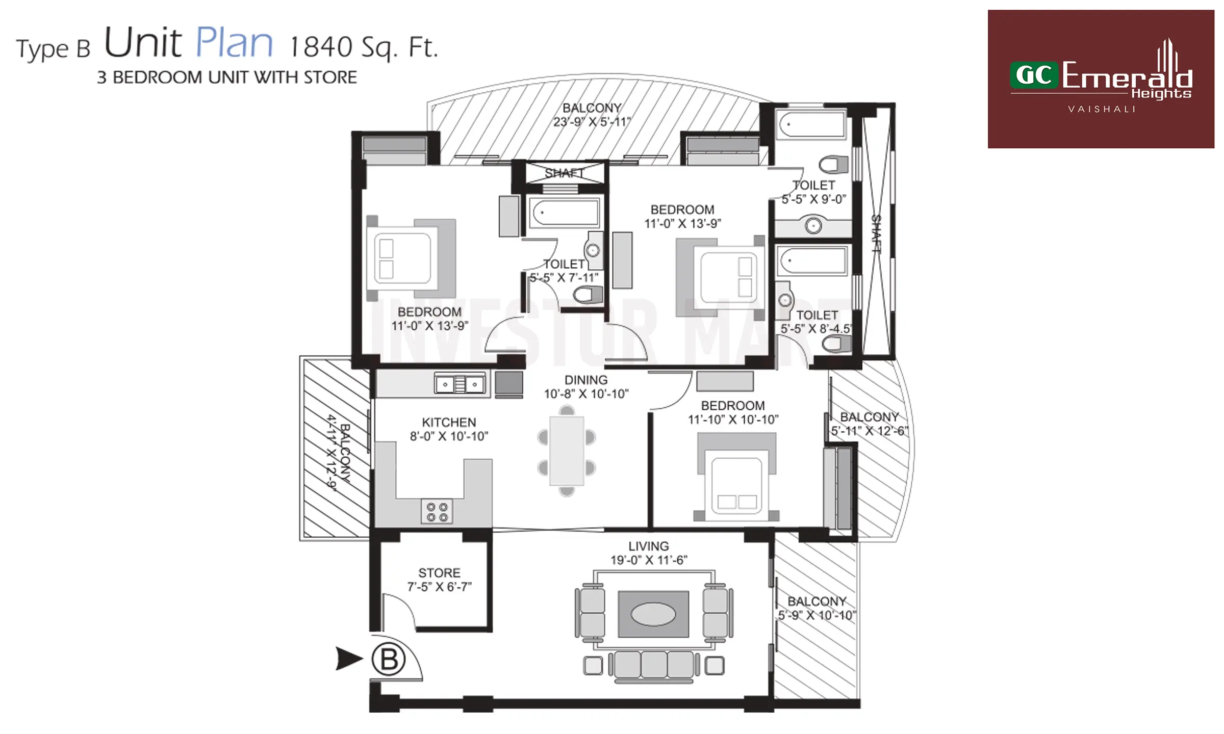 1840 Sqft