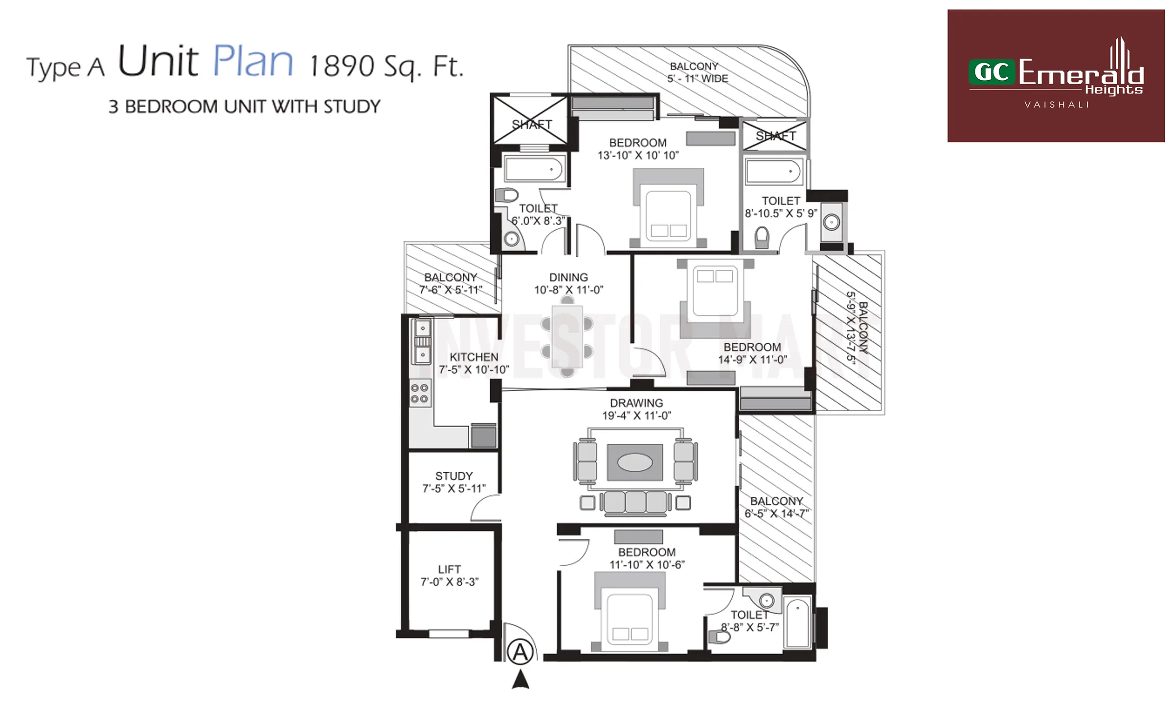 1890 Sqft