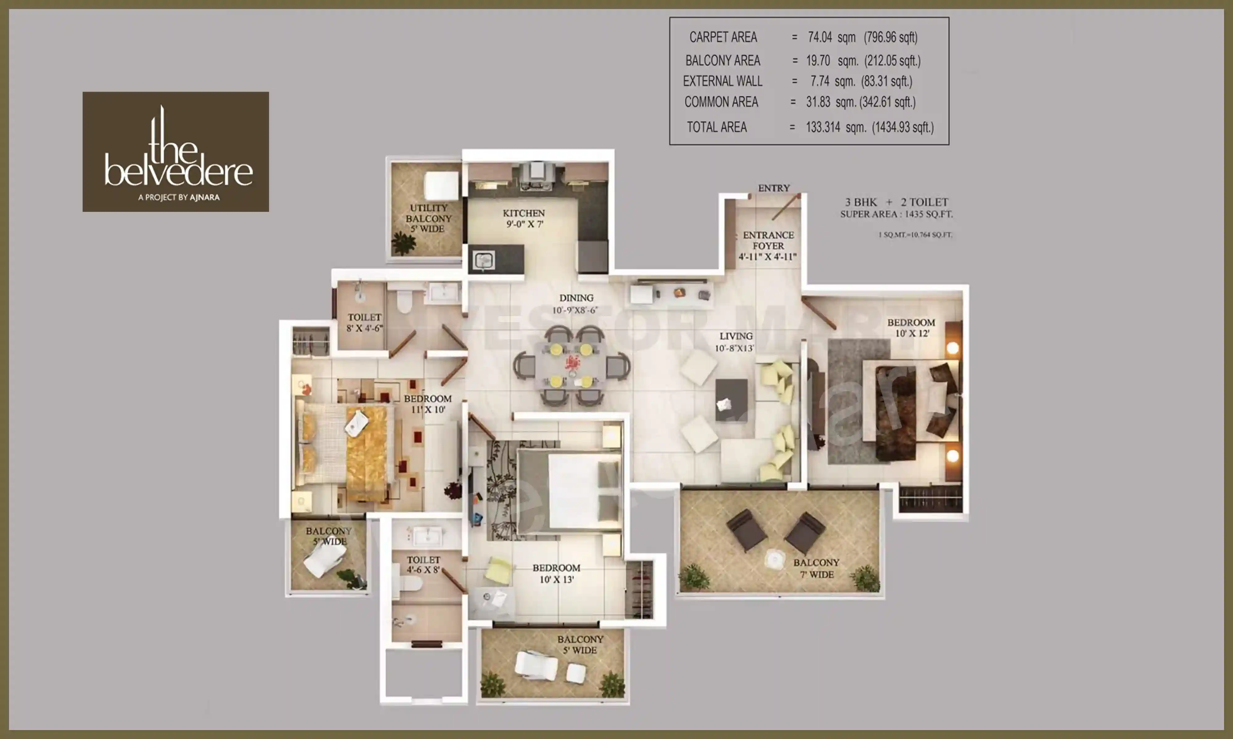 1435 Sqft