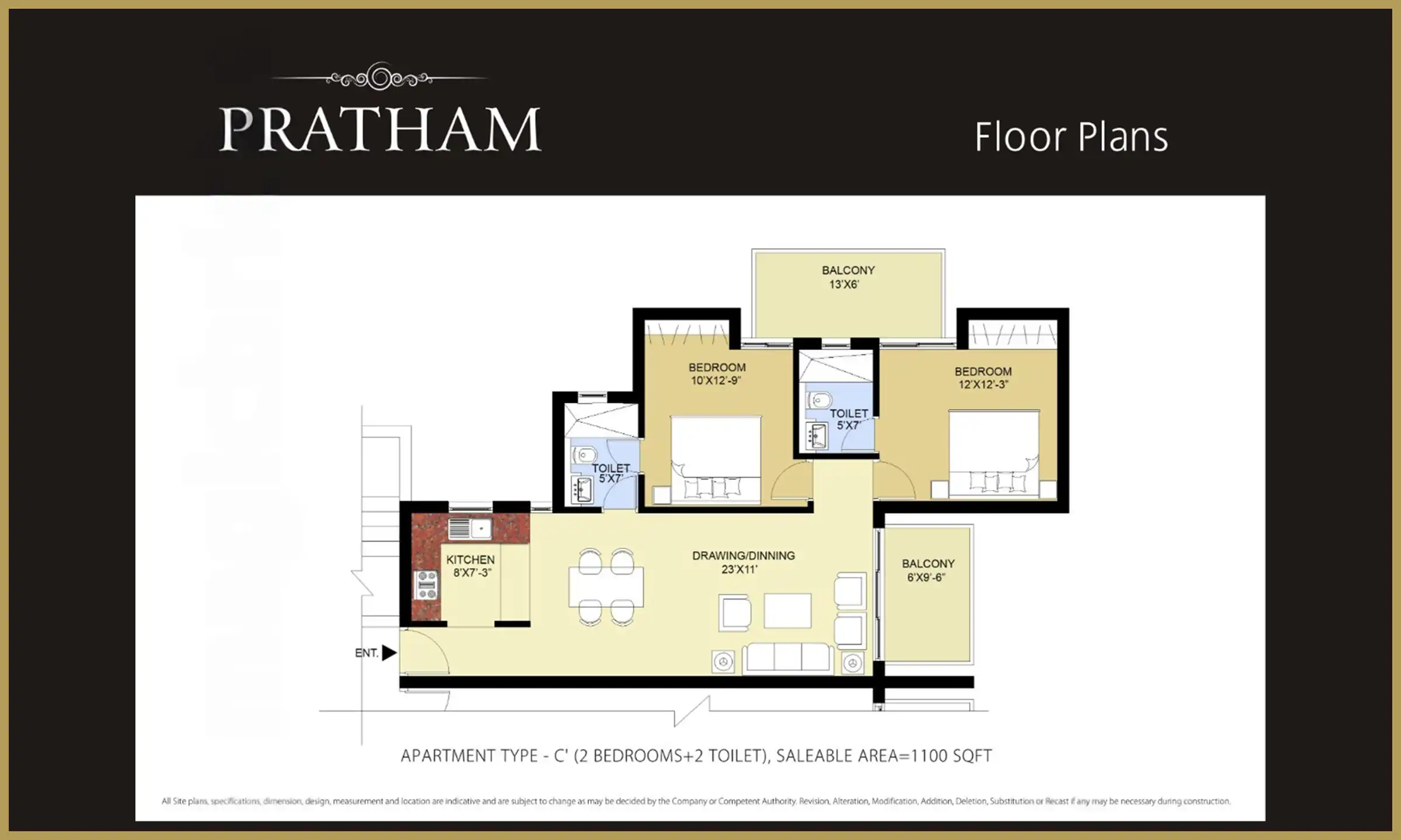 1100 Sqft