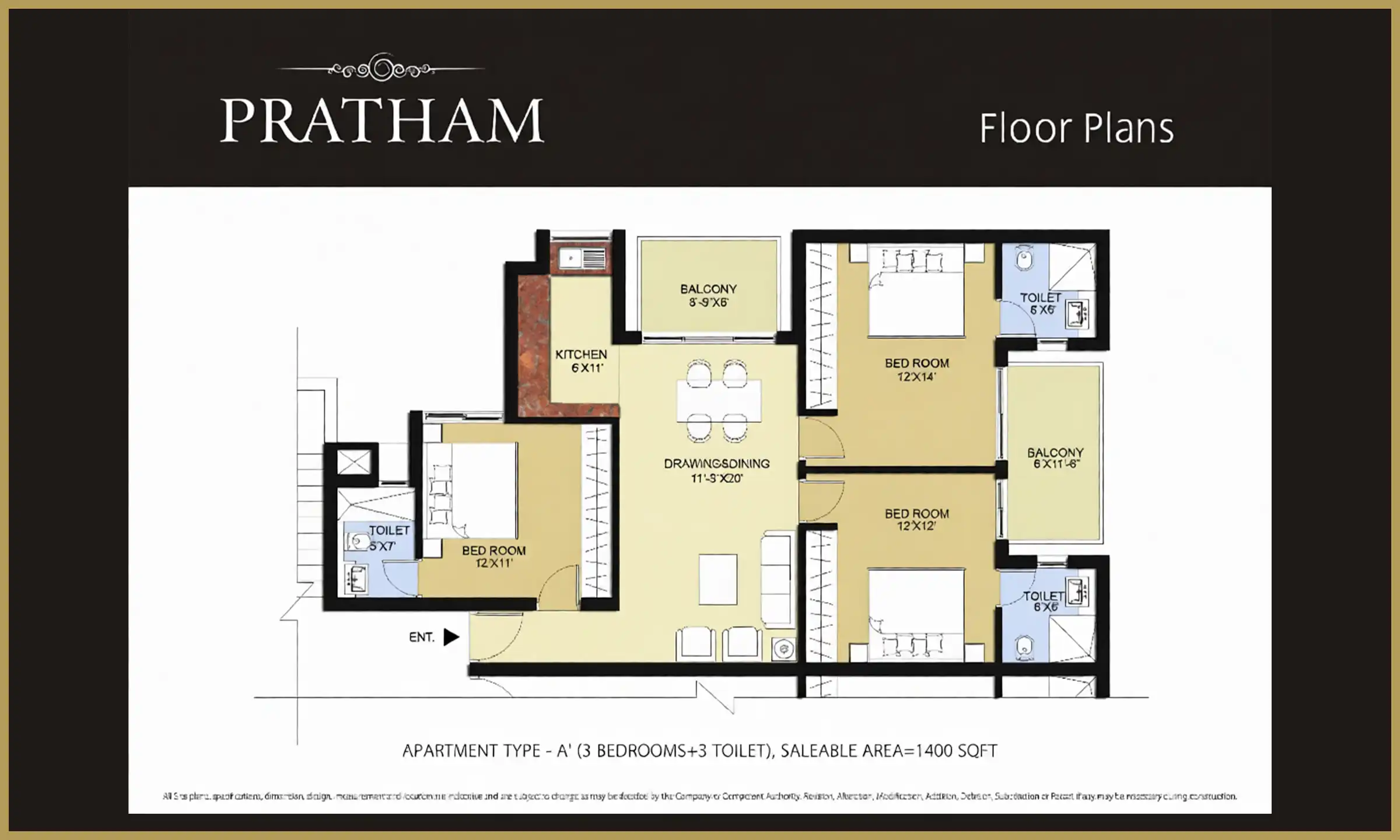 1400 Sqft