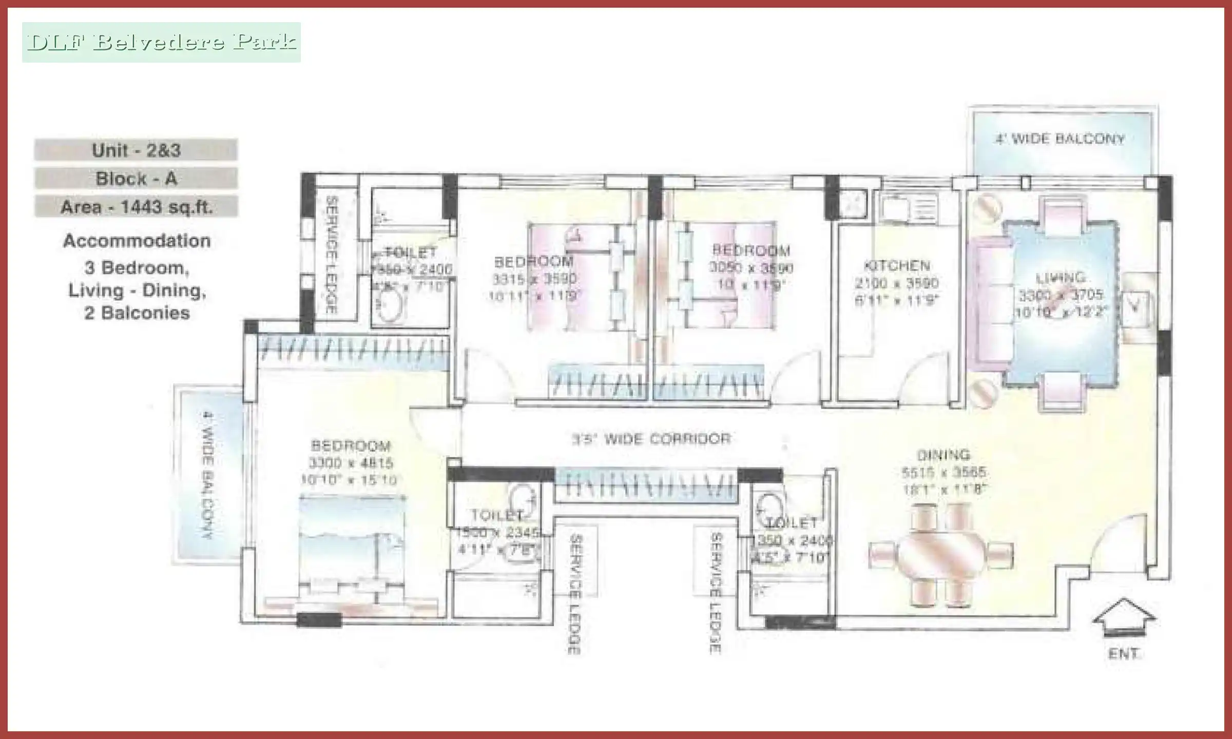 1443 Sqft