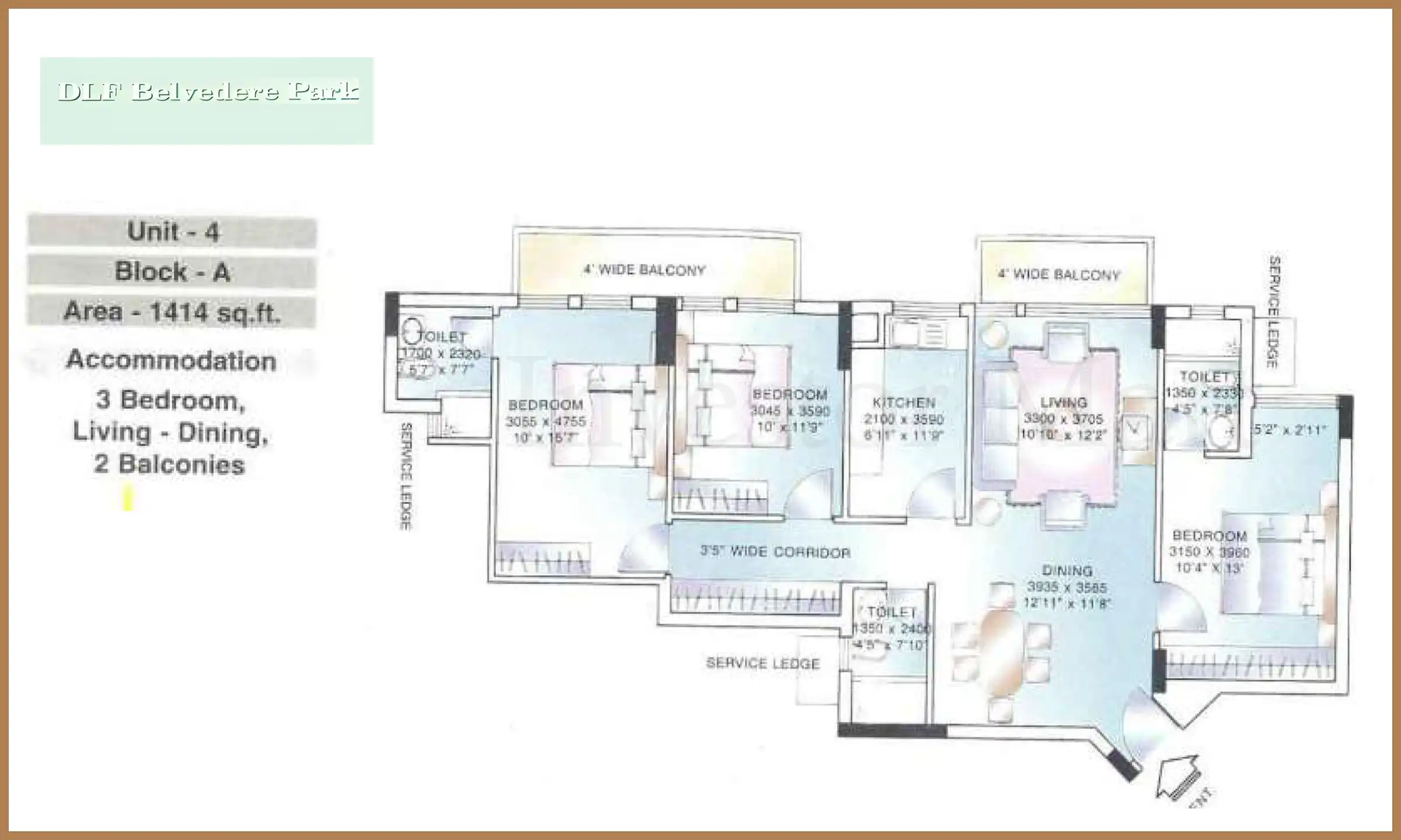 1414 Sqft