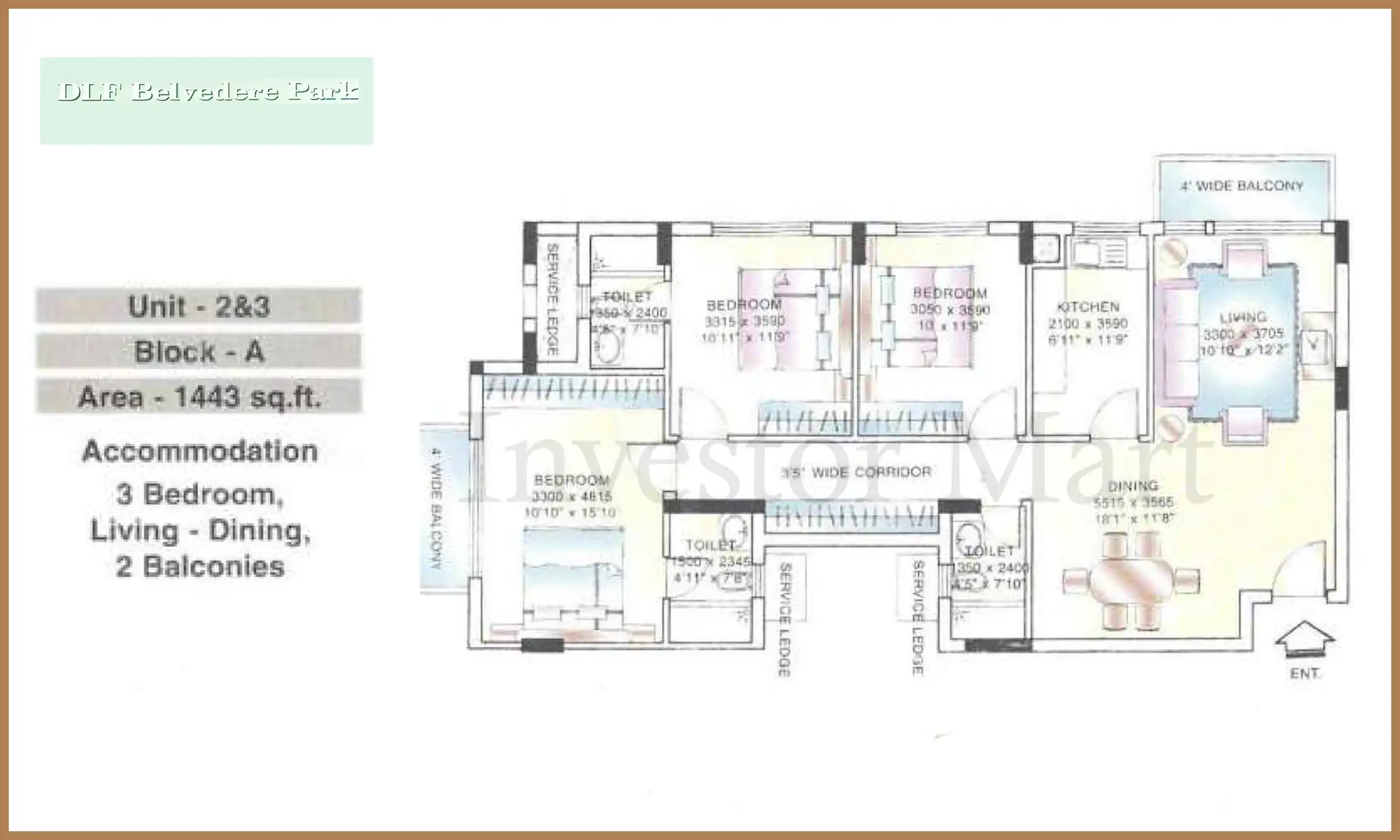 1443 Sqft