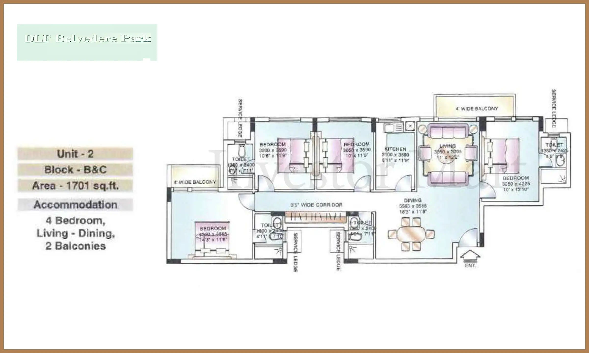 1701 Sqft