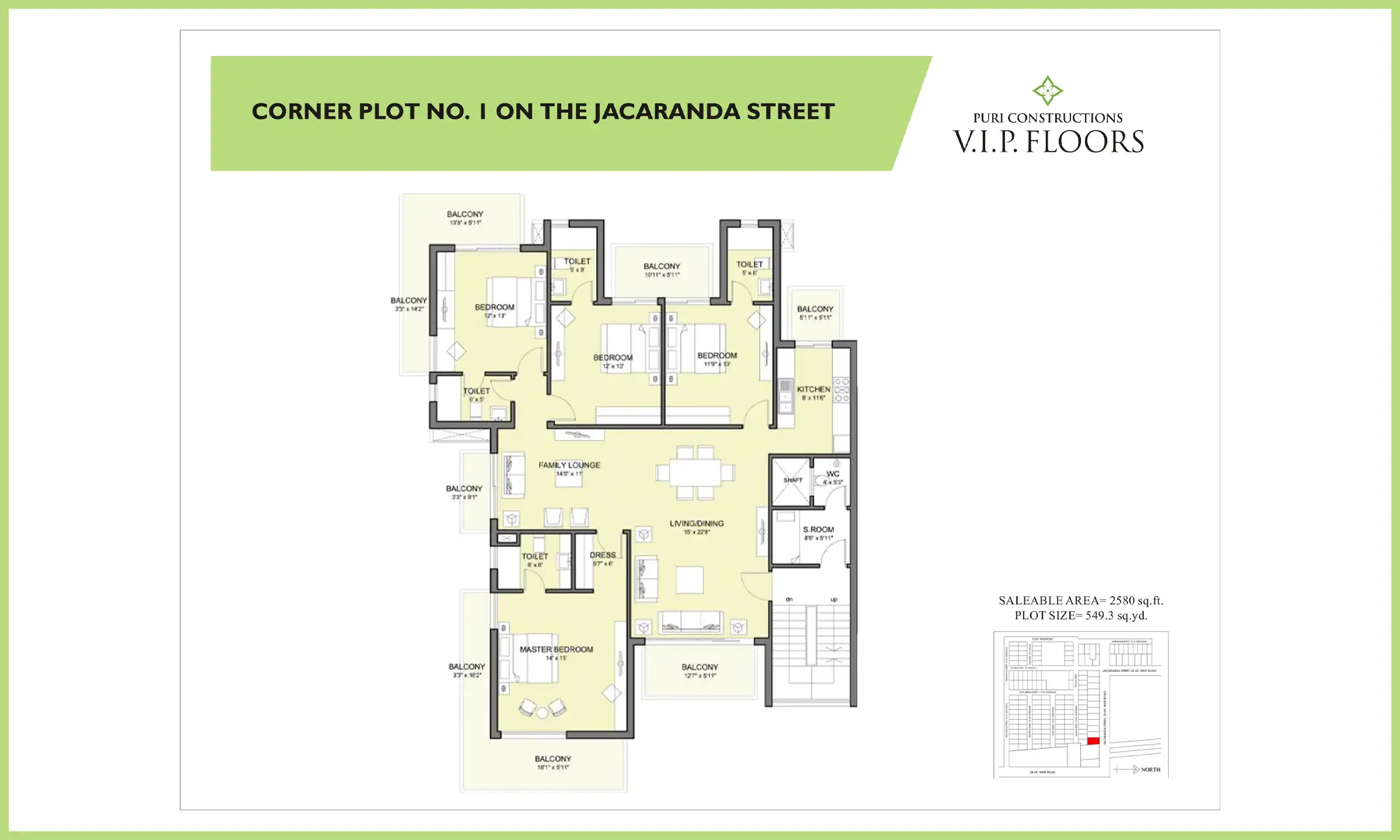 2580 Sqft