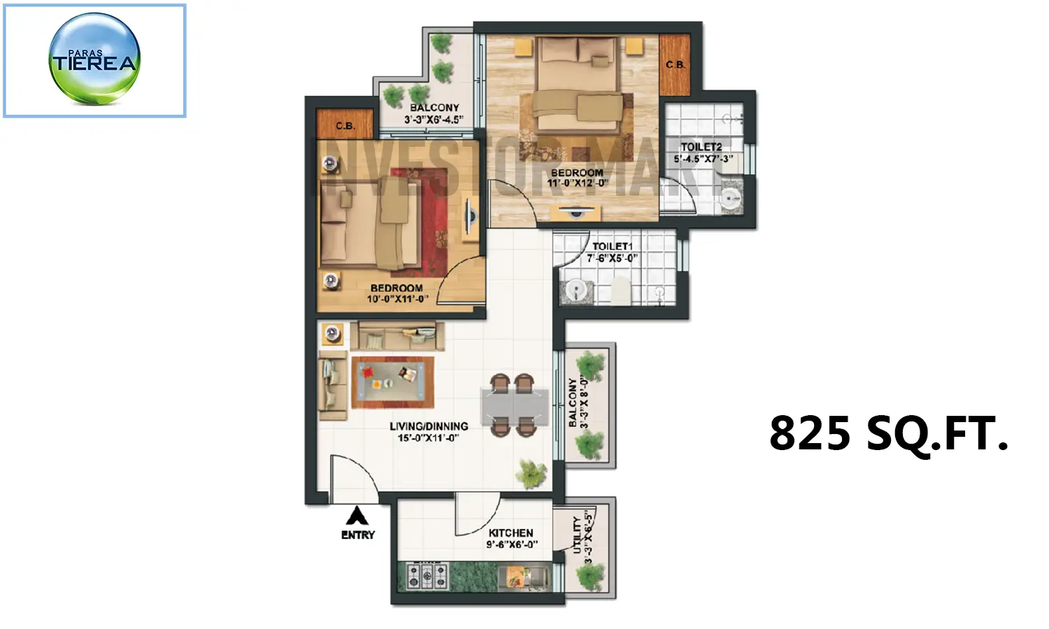 825 Sqft