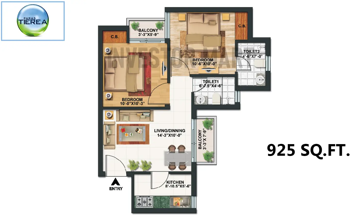 925 Sqft