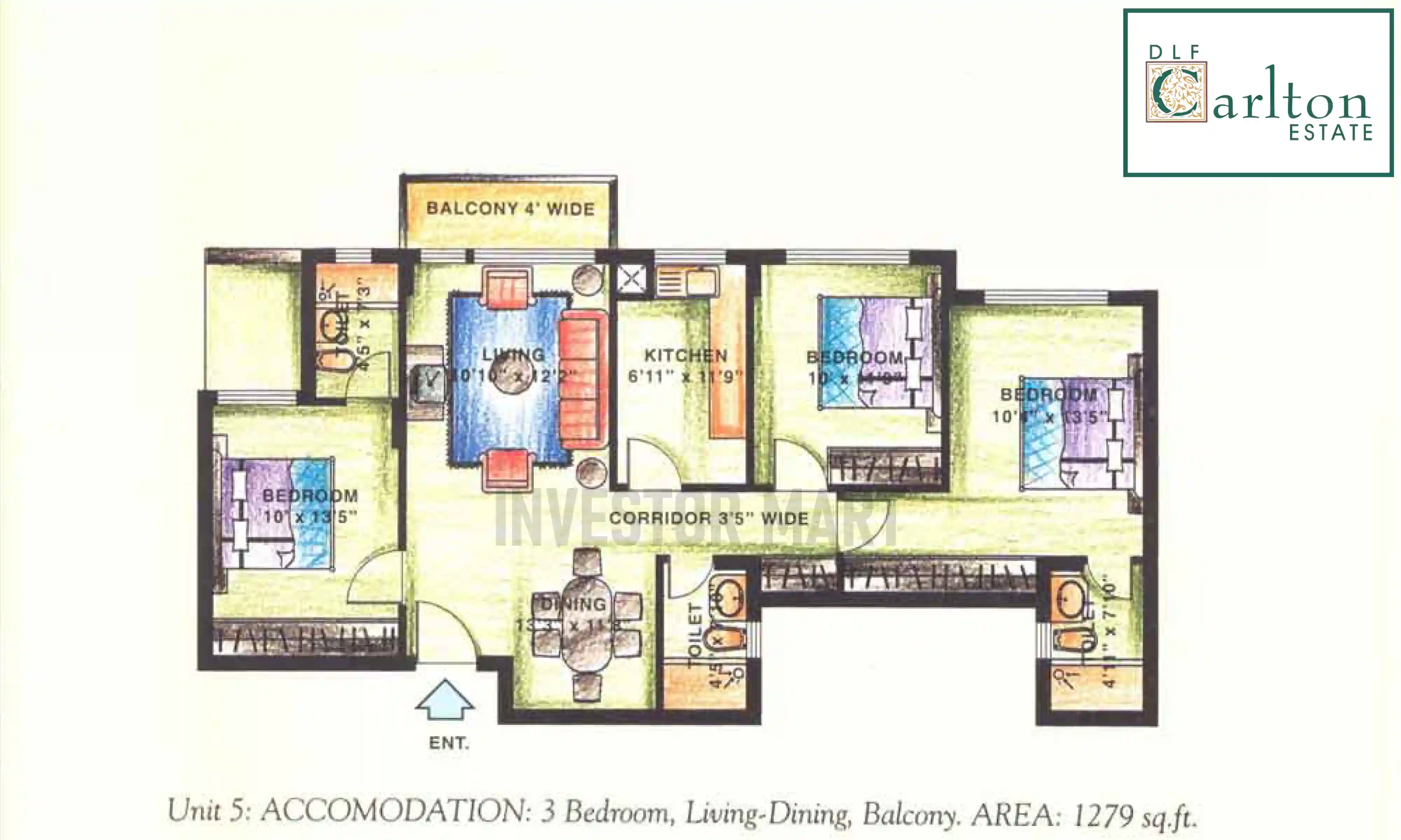 1279 Sqft