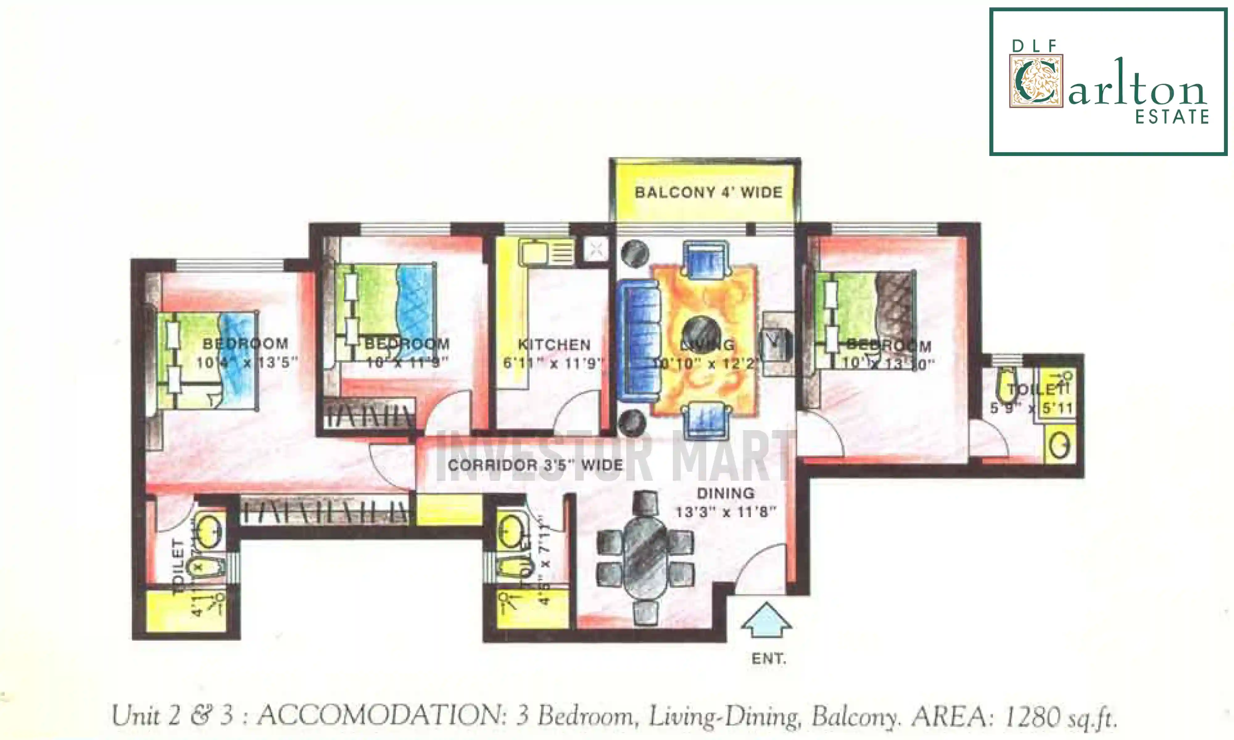 1280 Sqft