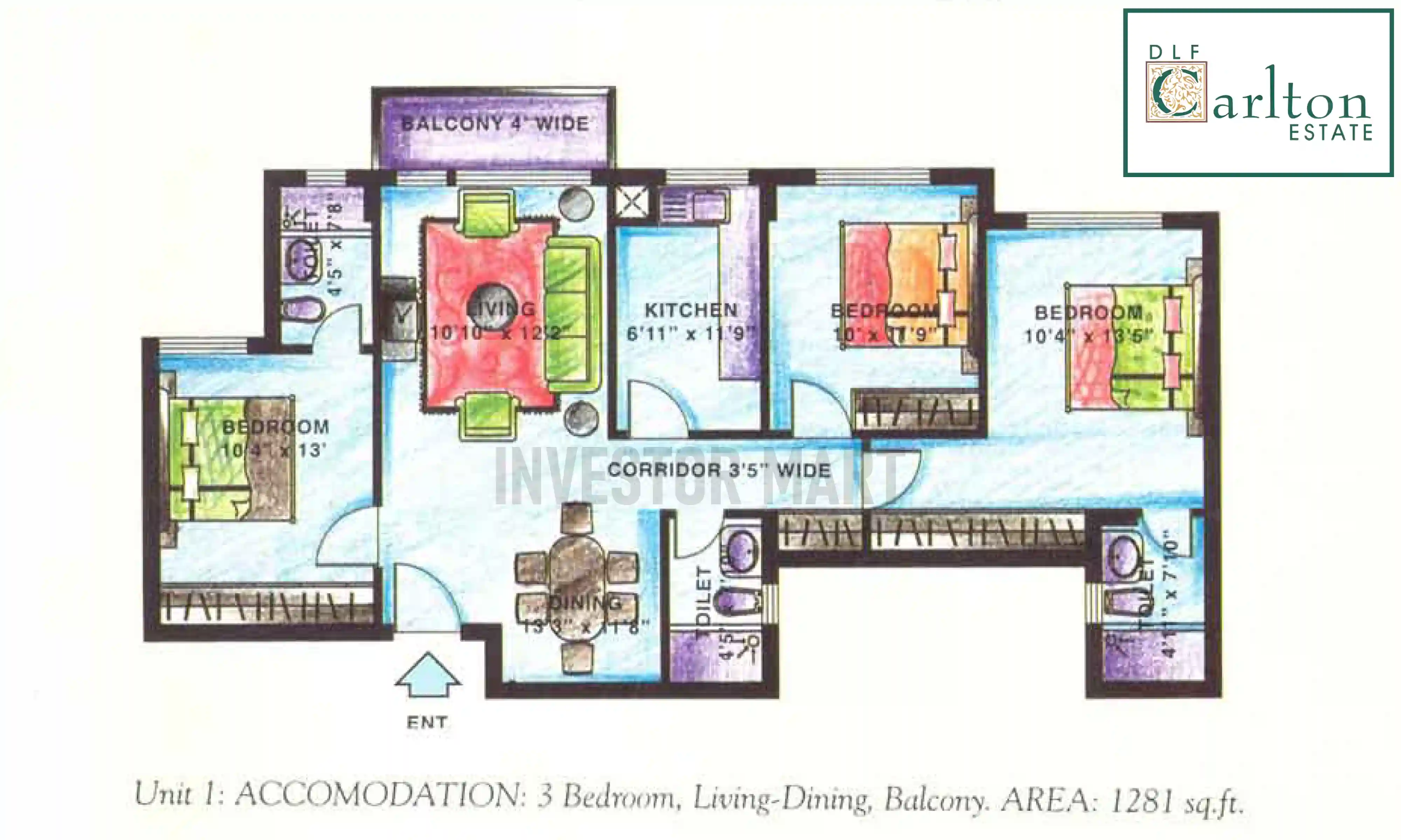 1281 Sqft