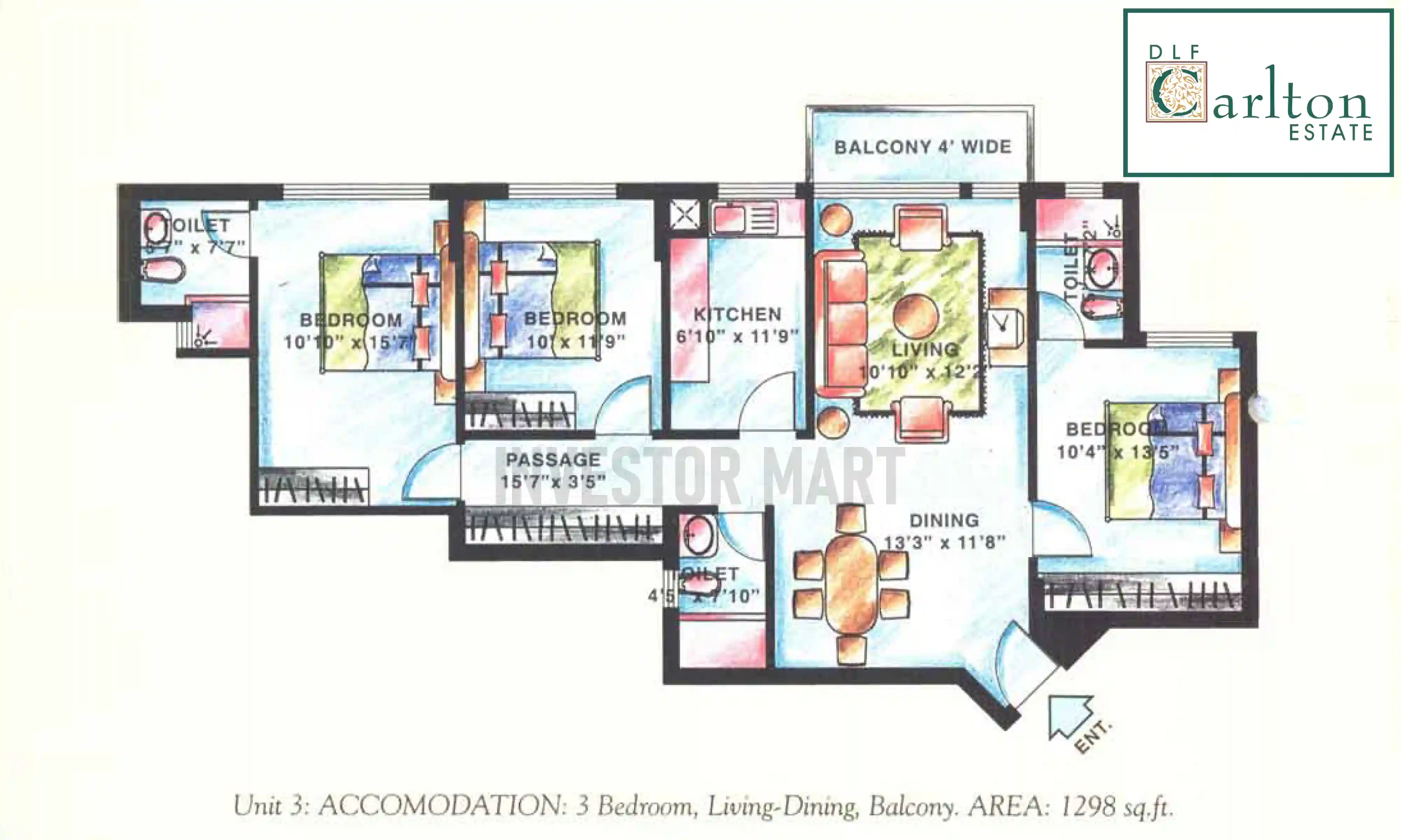 1298 Sqft