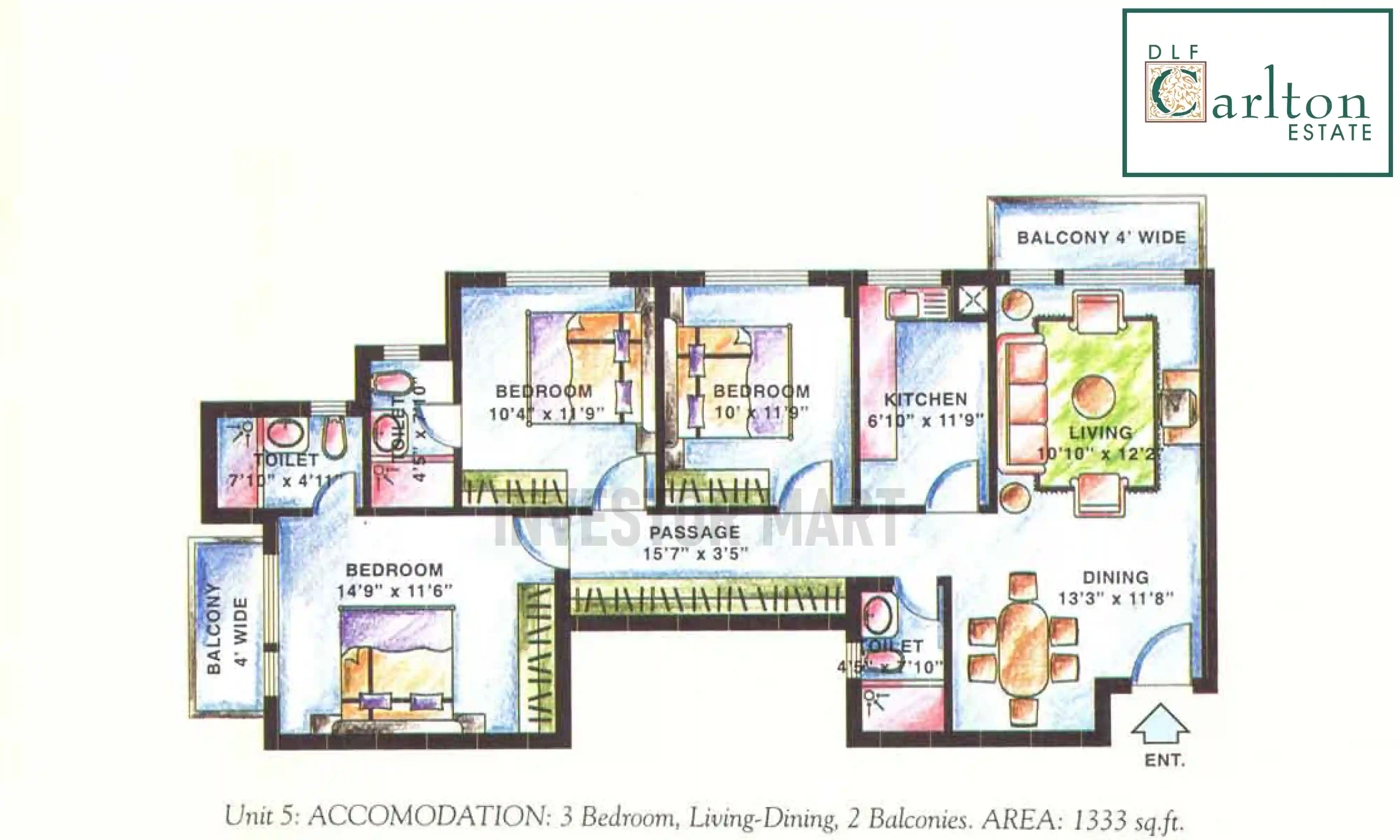 1333 Sqft