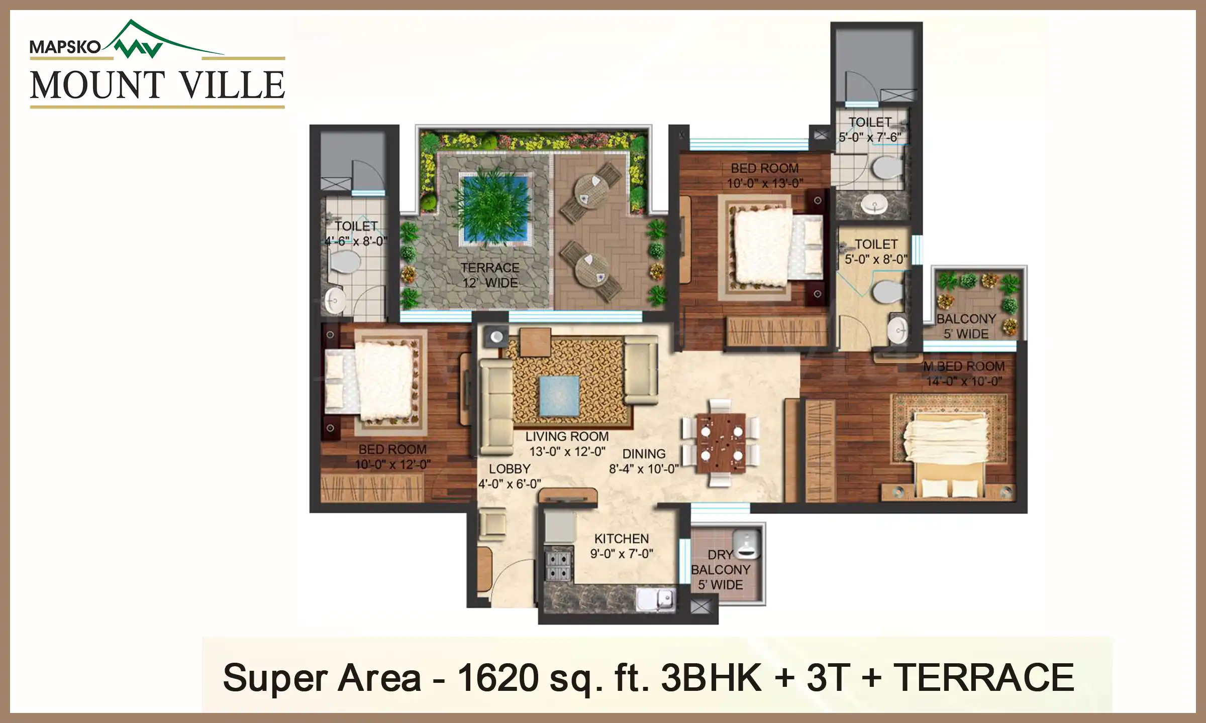 1620 Sqft