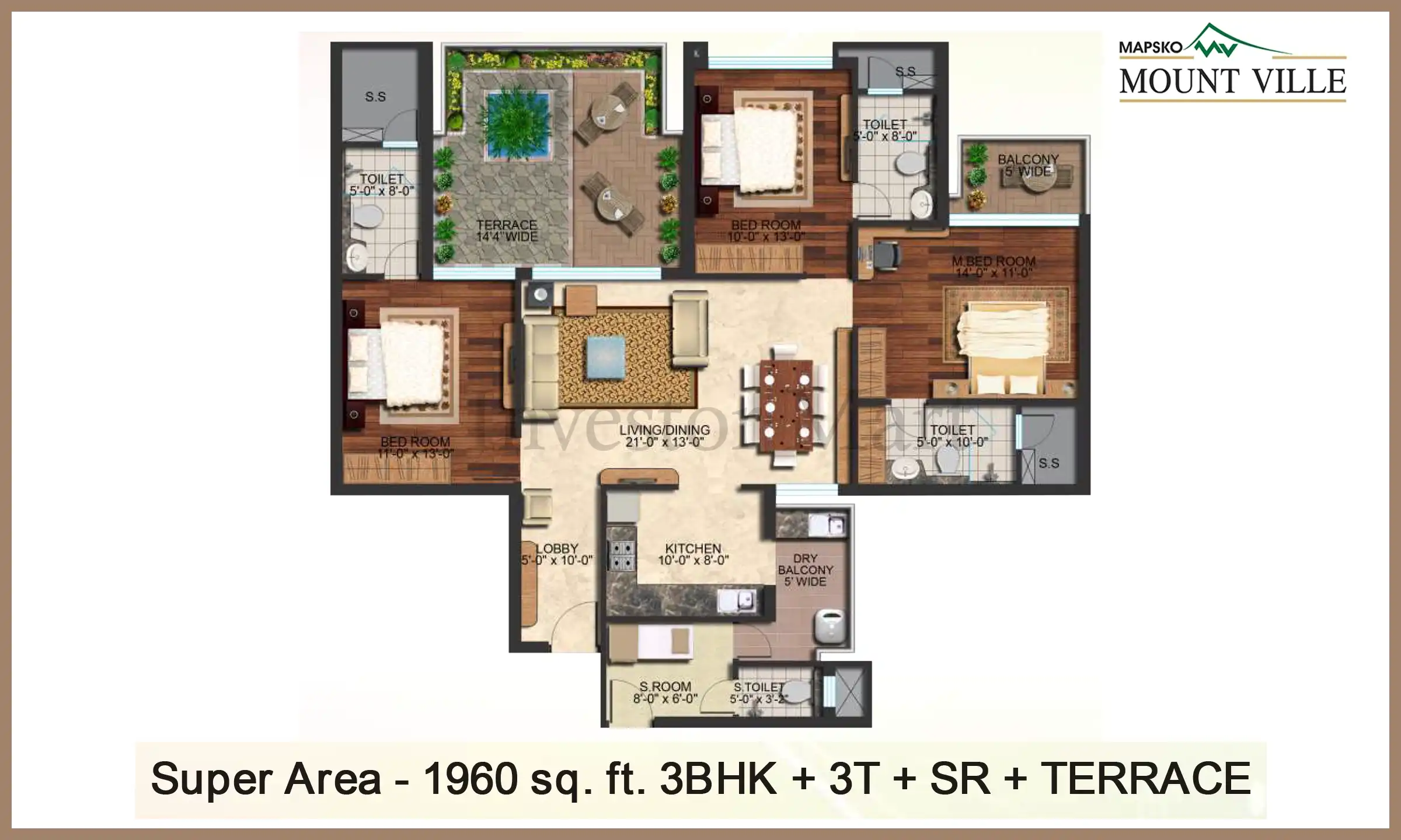 1960 Sqft