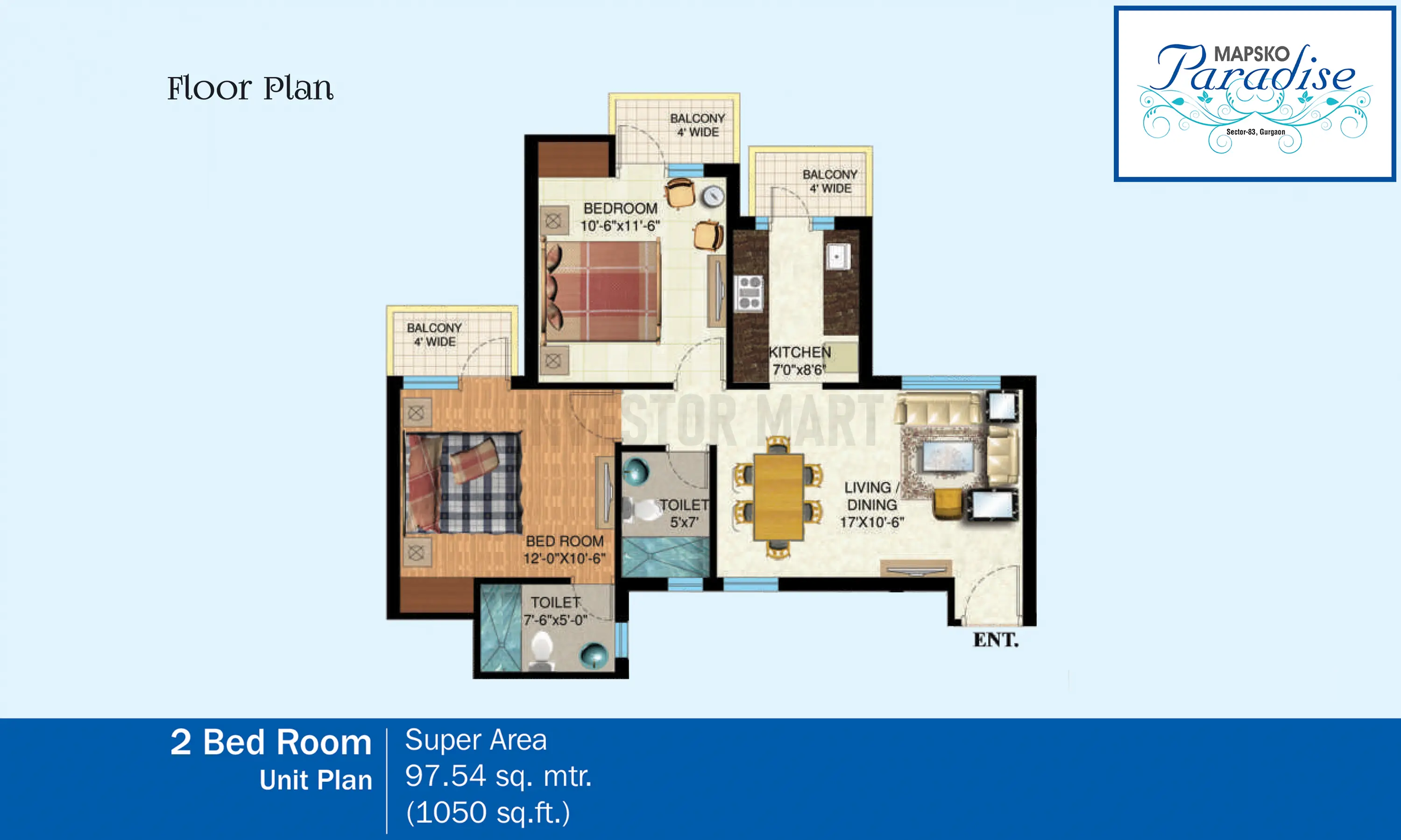 1050 Sqft