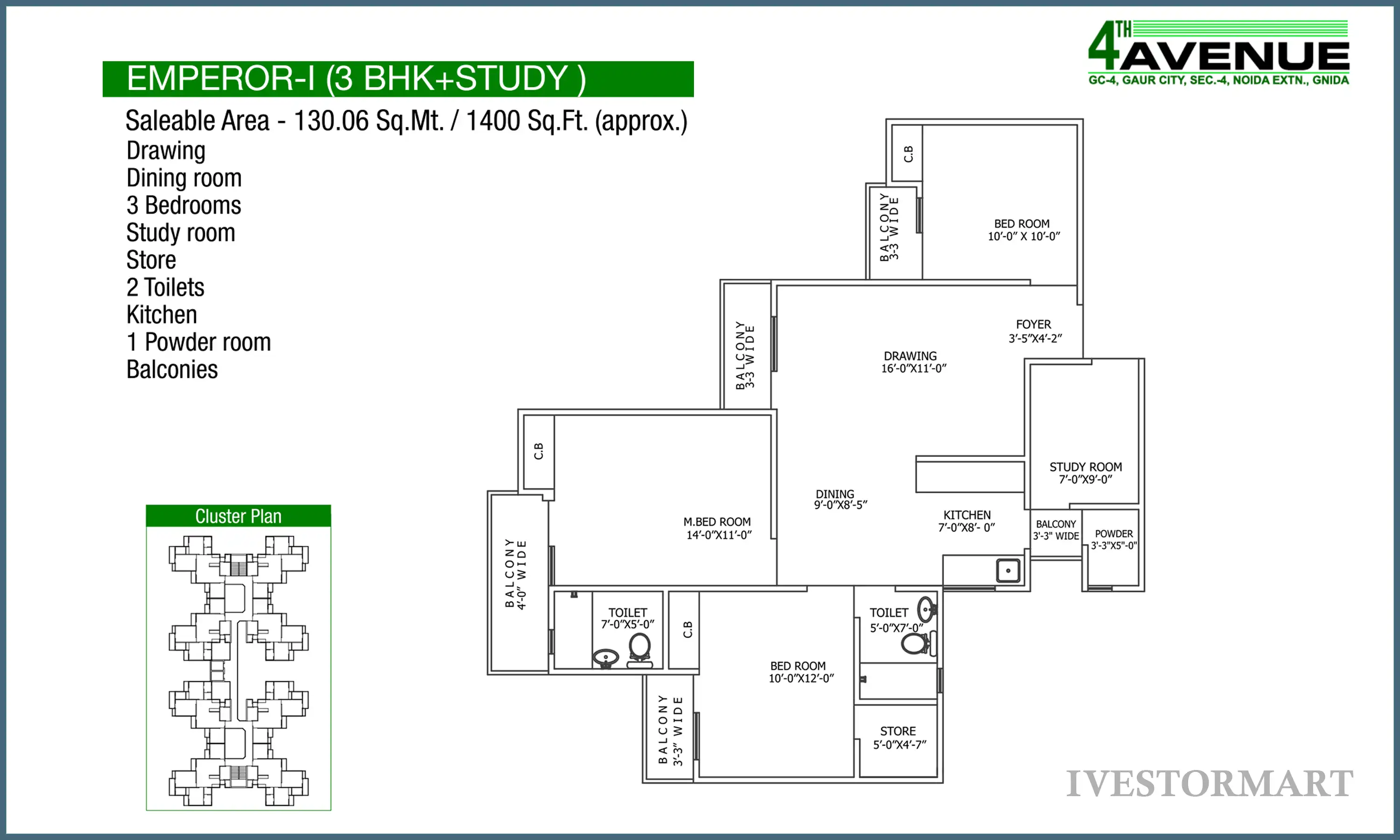 1400 Sqft