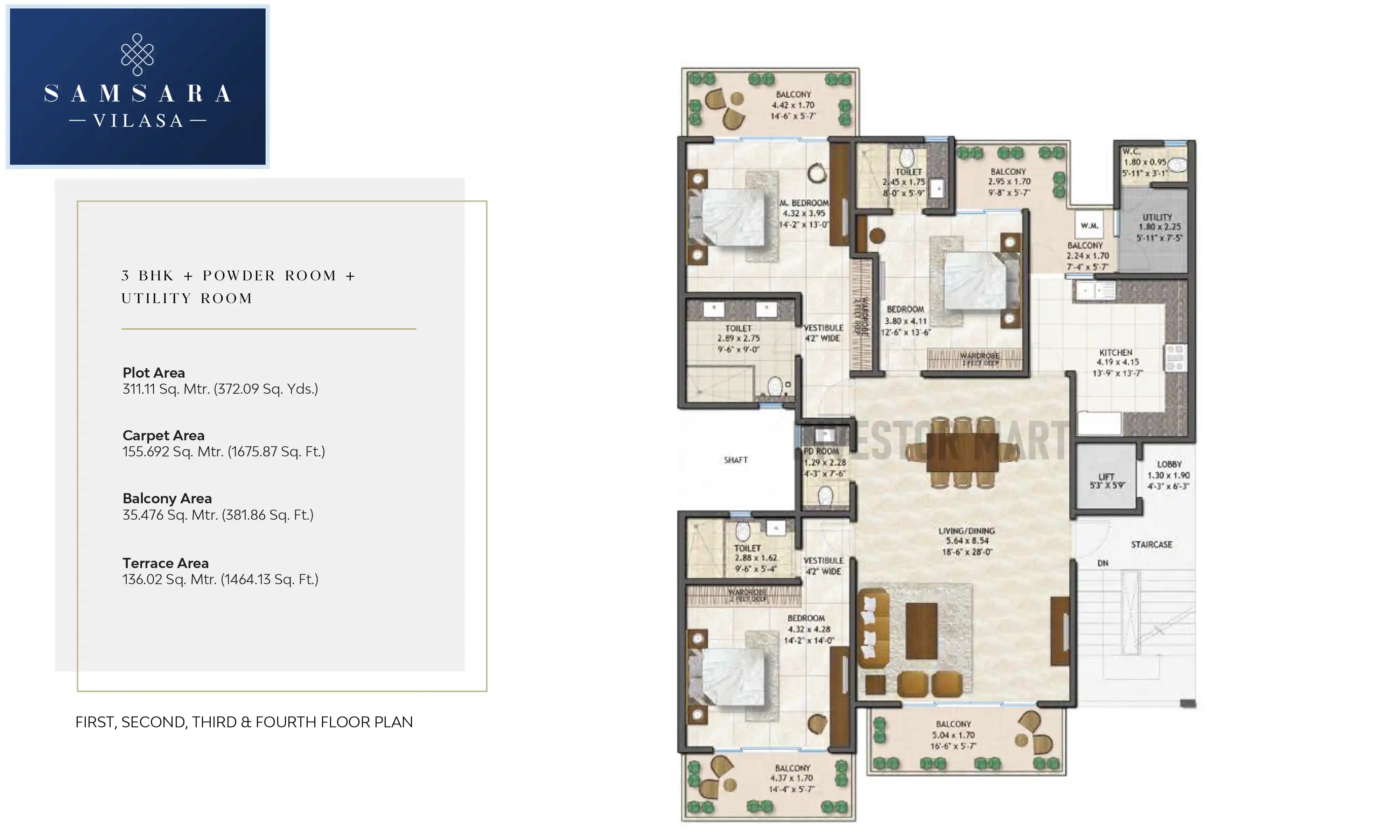 311 Sqft