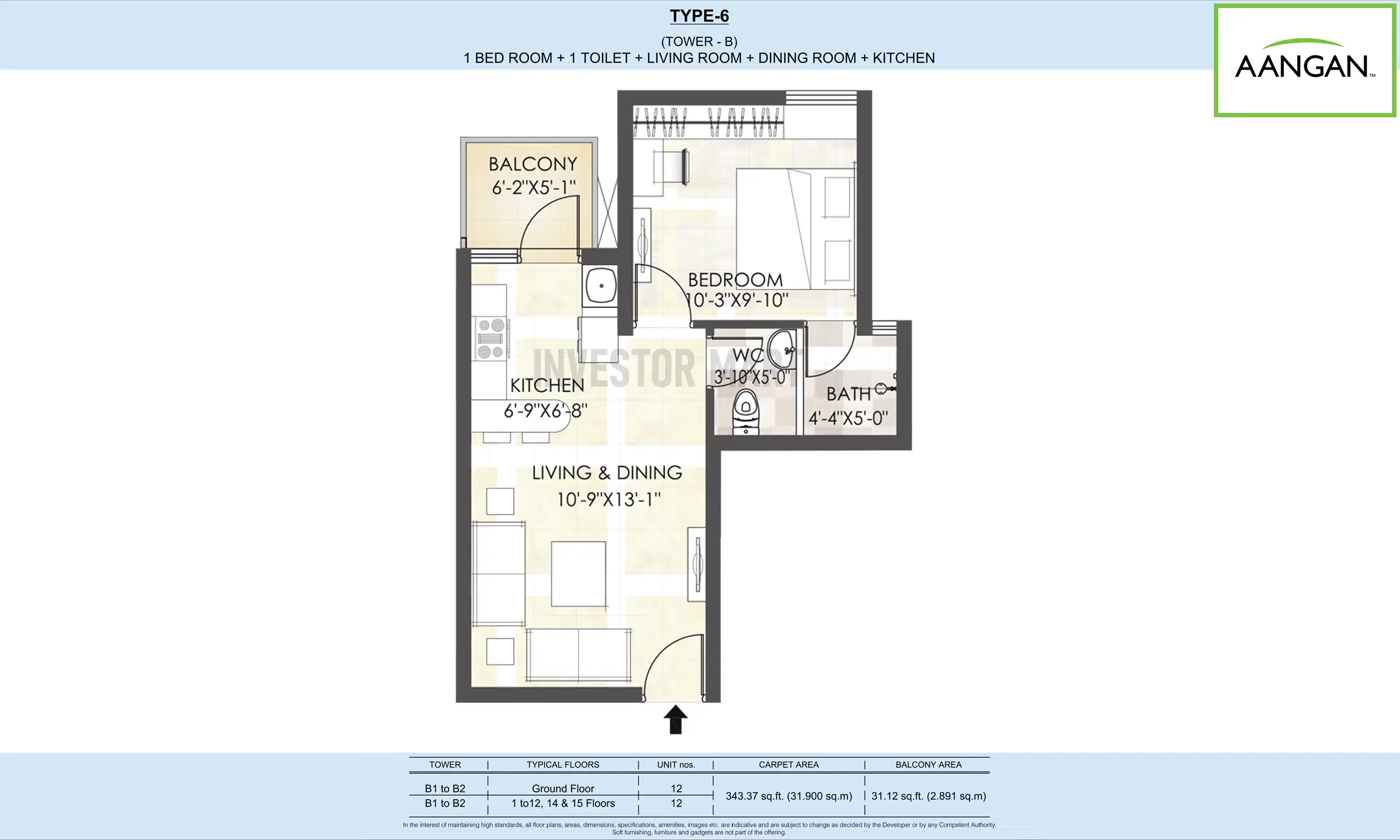 343 Sqft