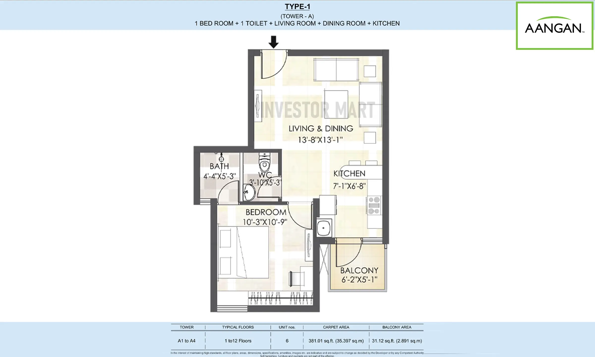 381 Sqft
