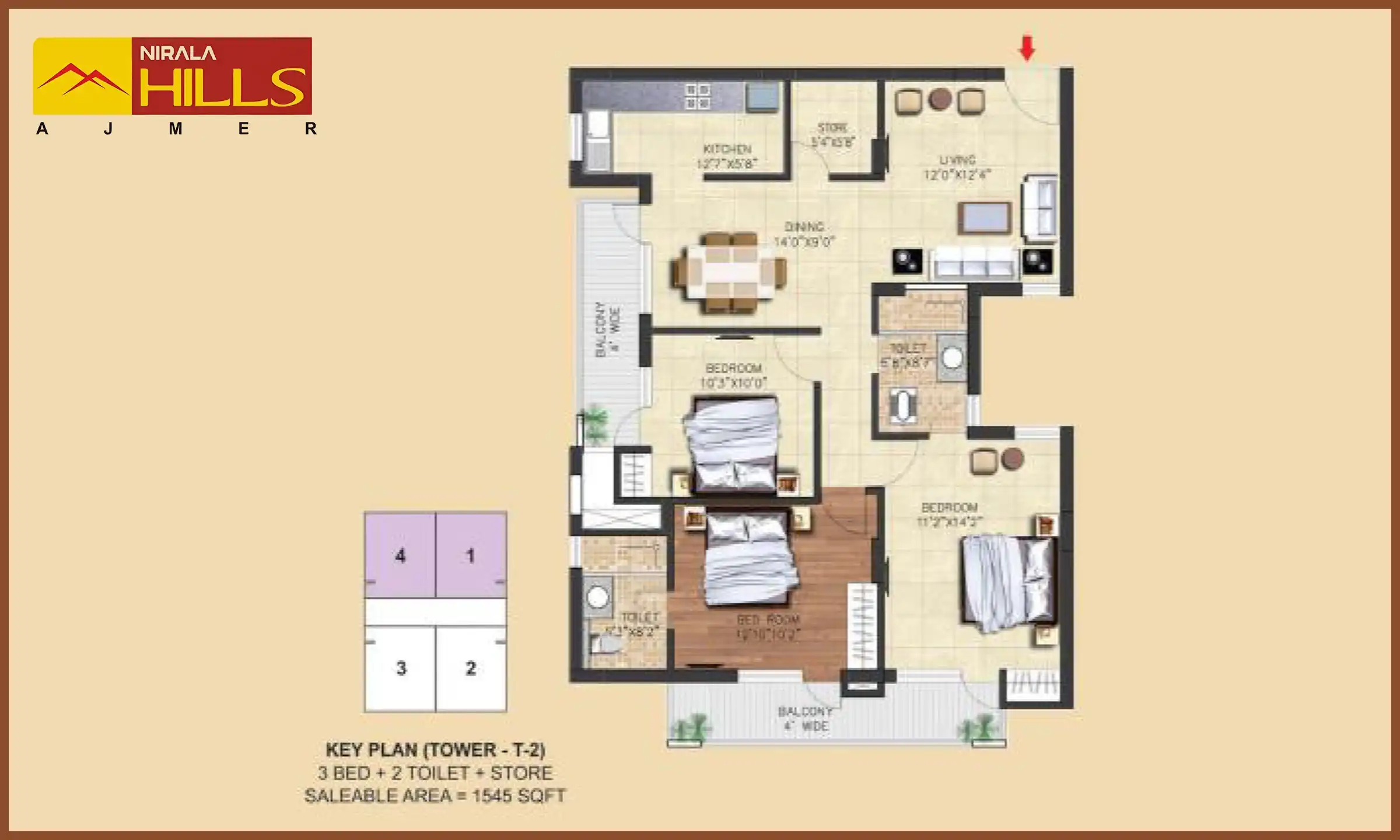 1545 Sqft