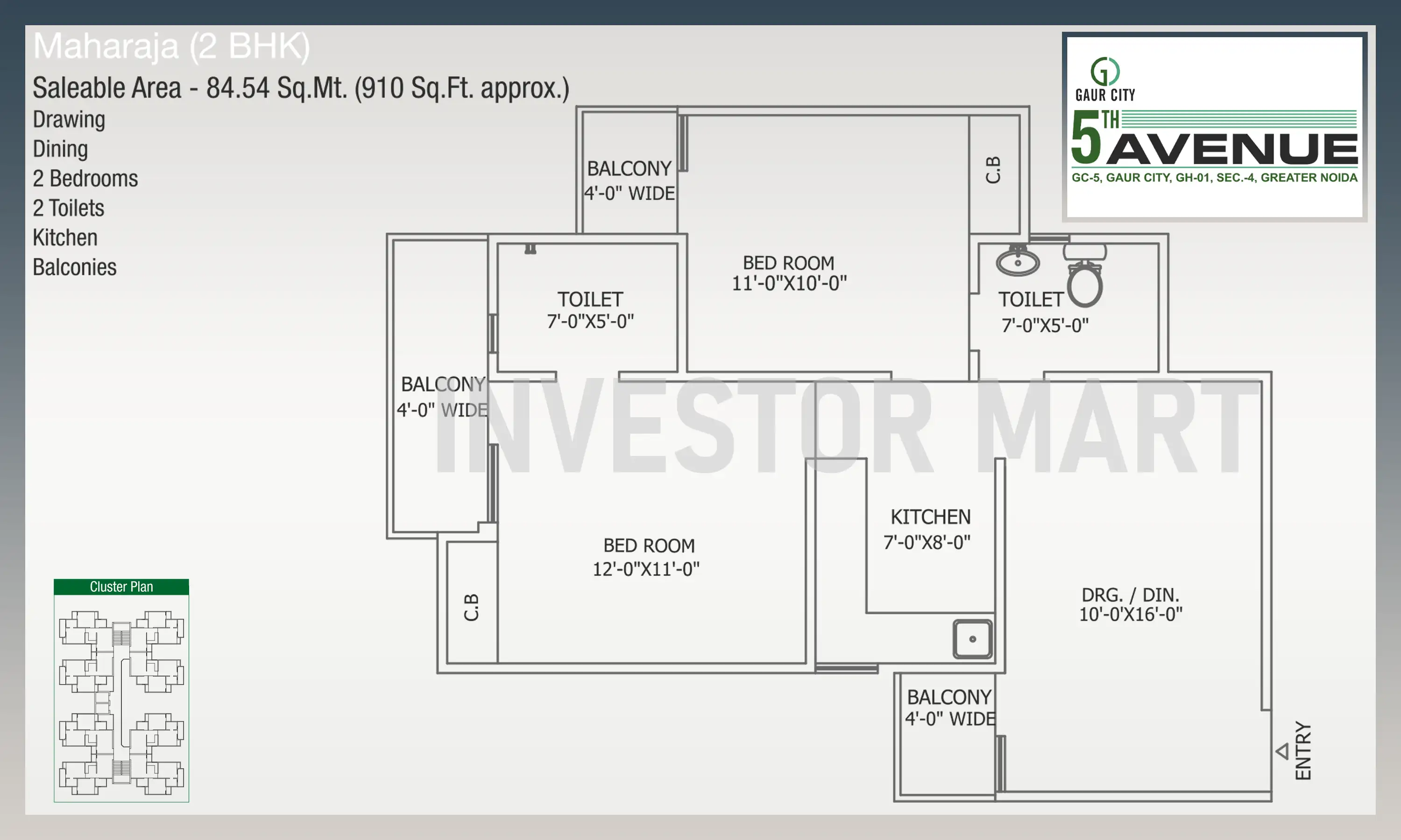 910 Sqft