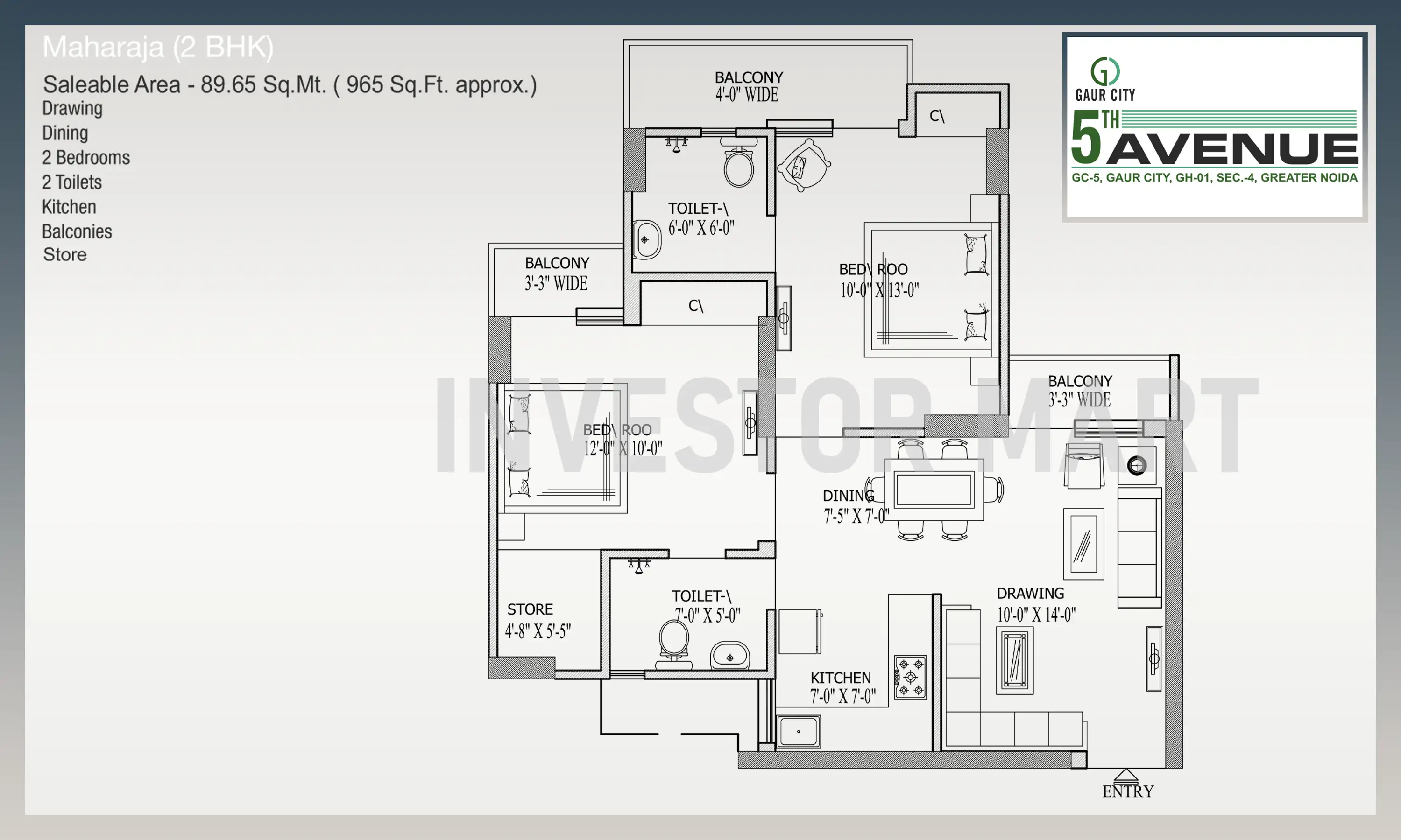965 Sqft