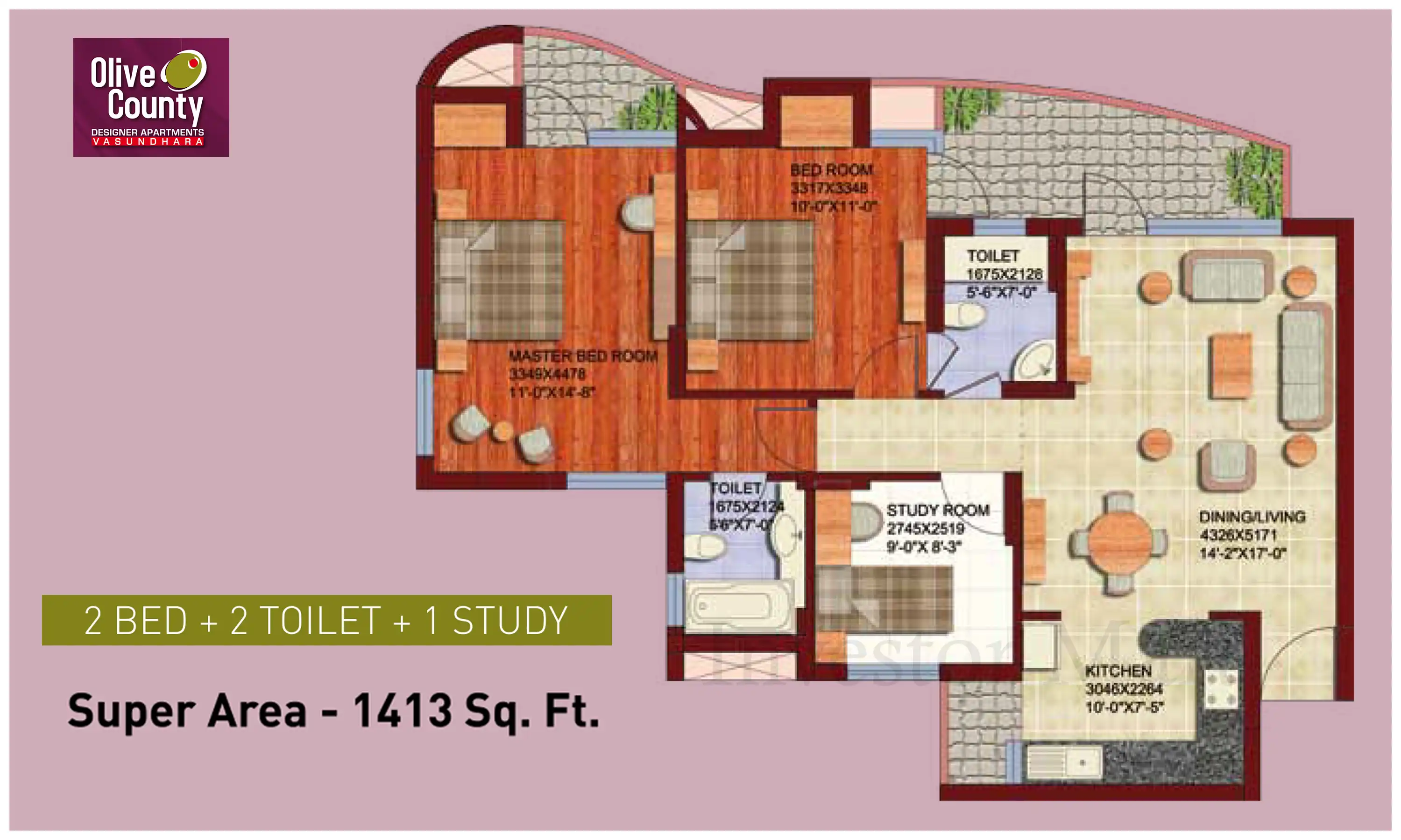 1413 Sqft