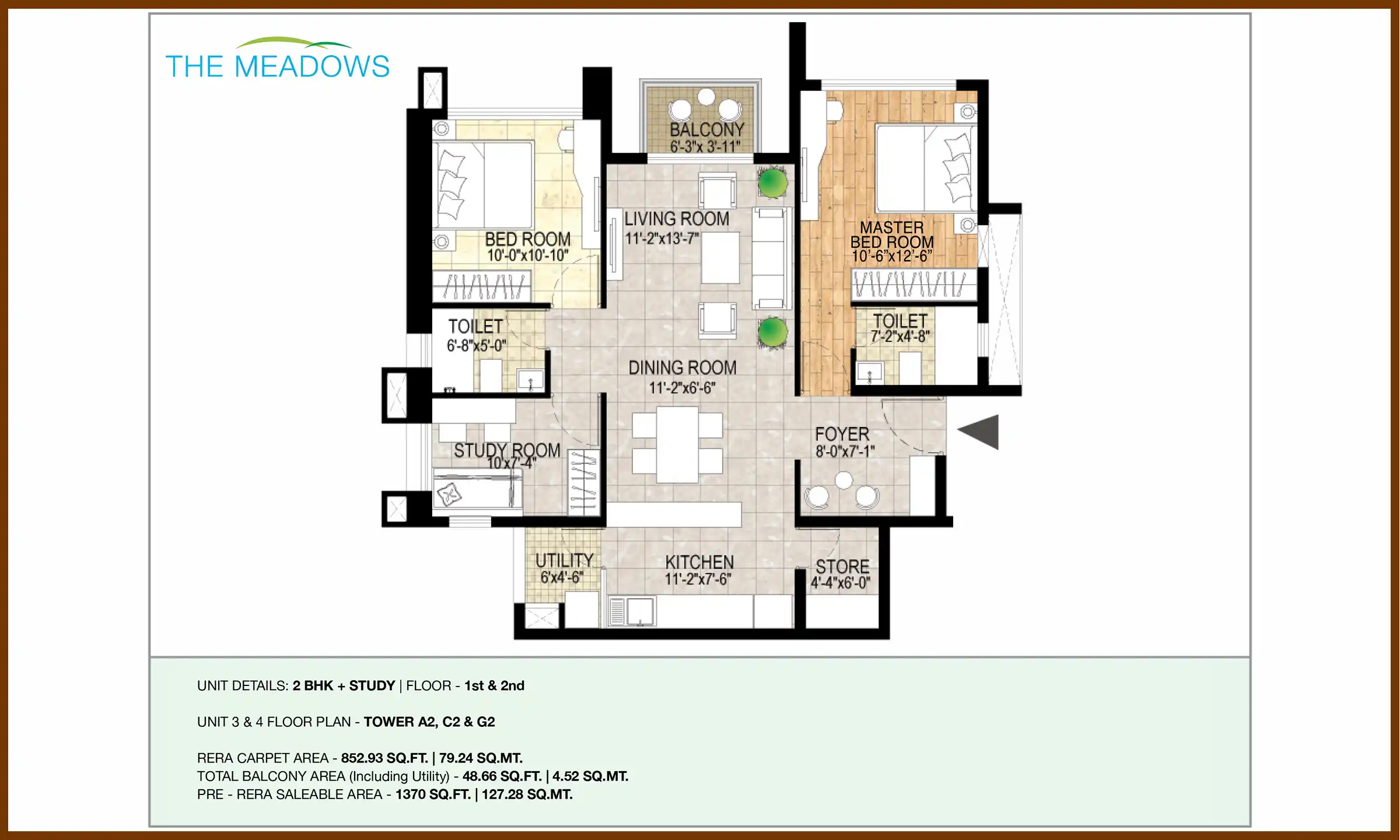 1370 Sqft