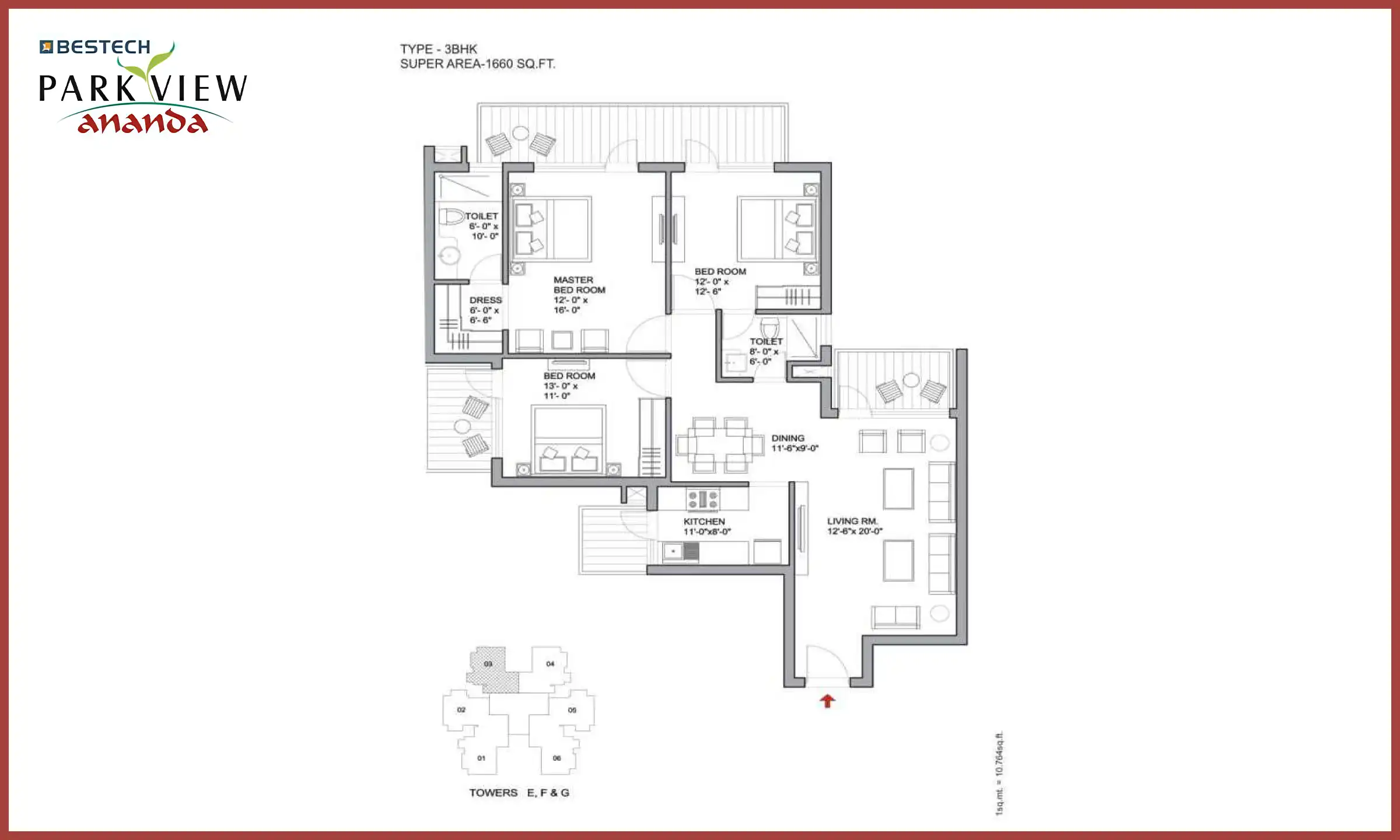 1660 Sqft