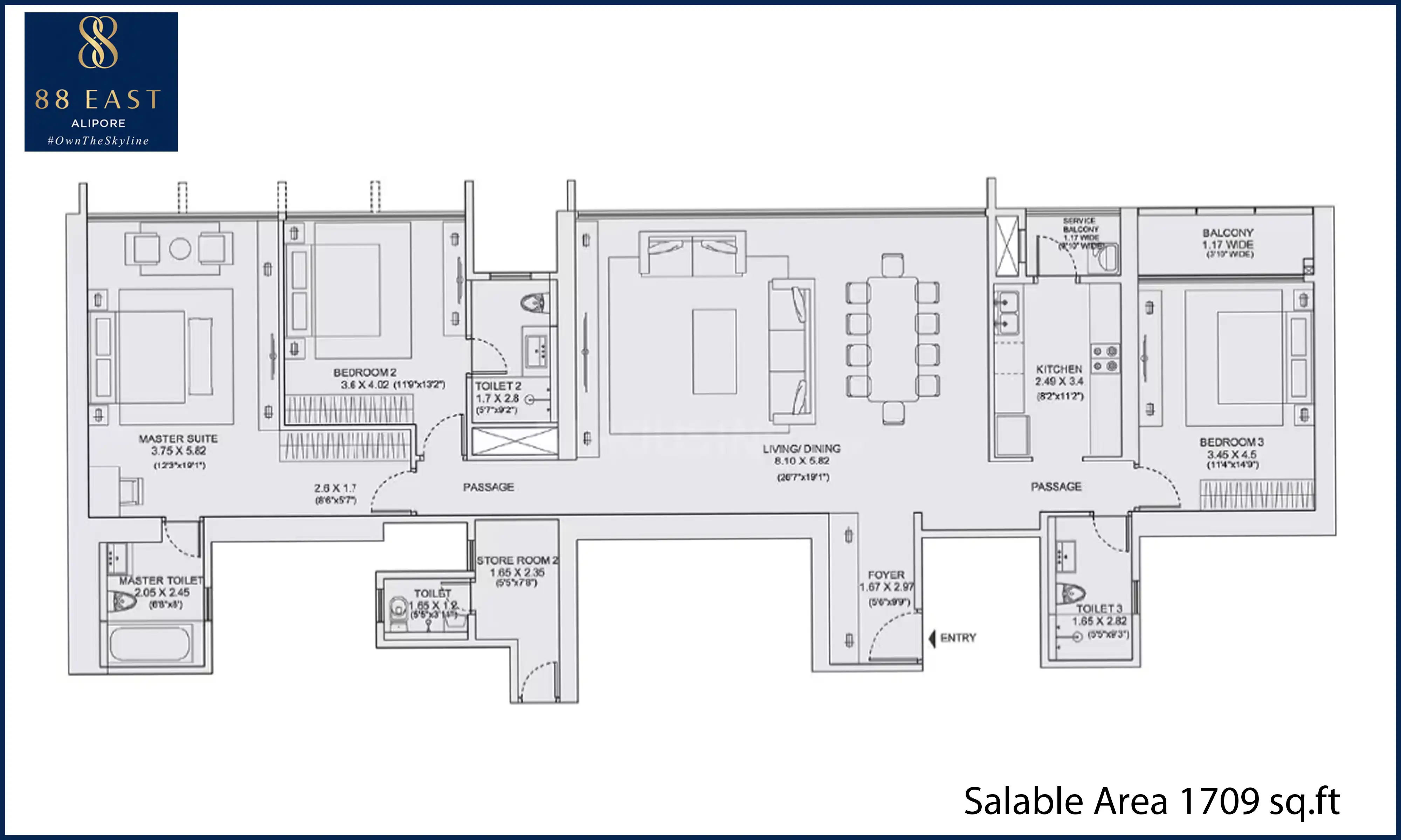 1709 Sqft