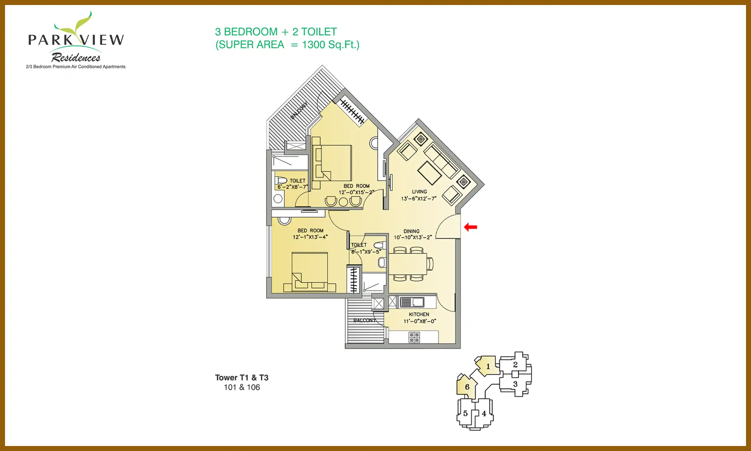 1300 Sqft