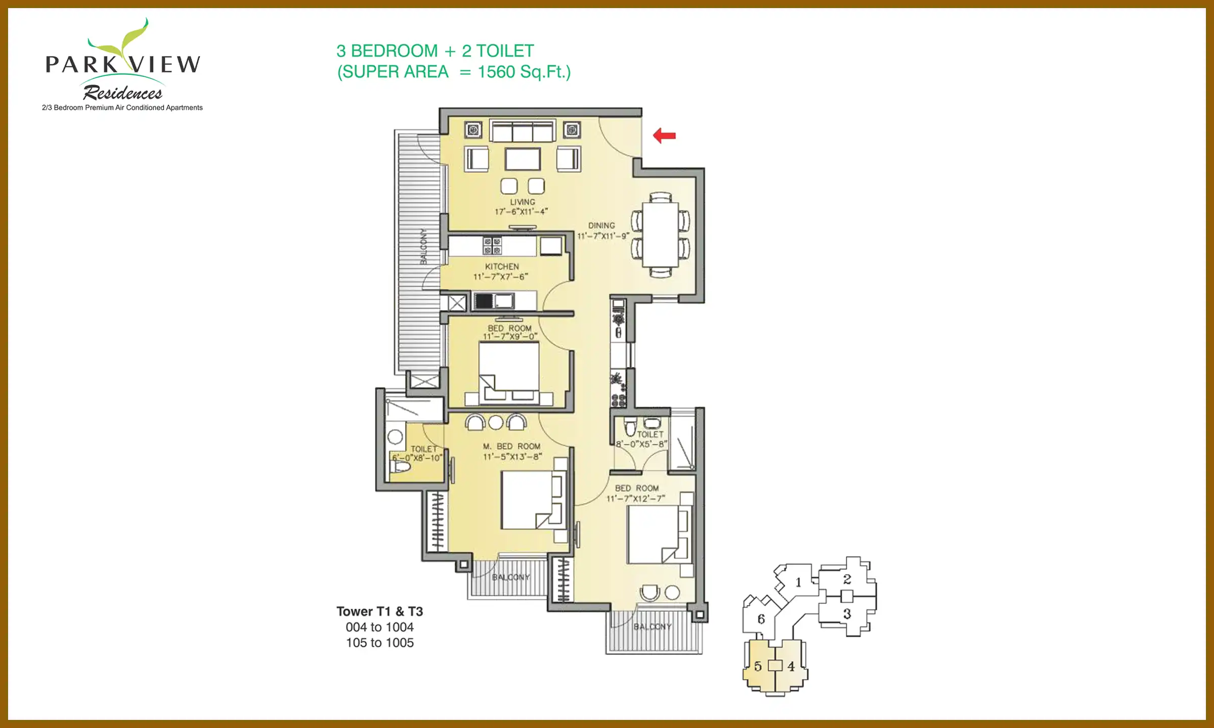 1560 Sqft