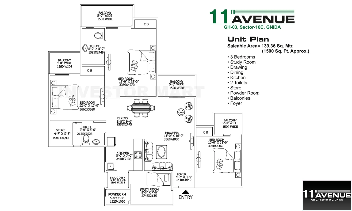1500 Sqft