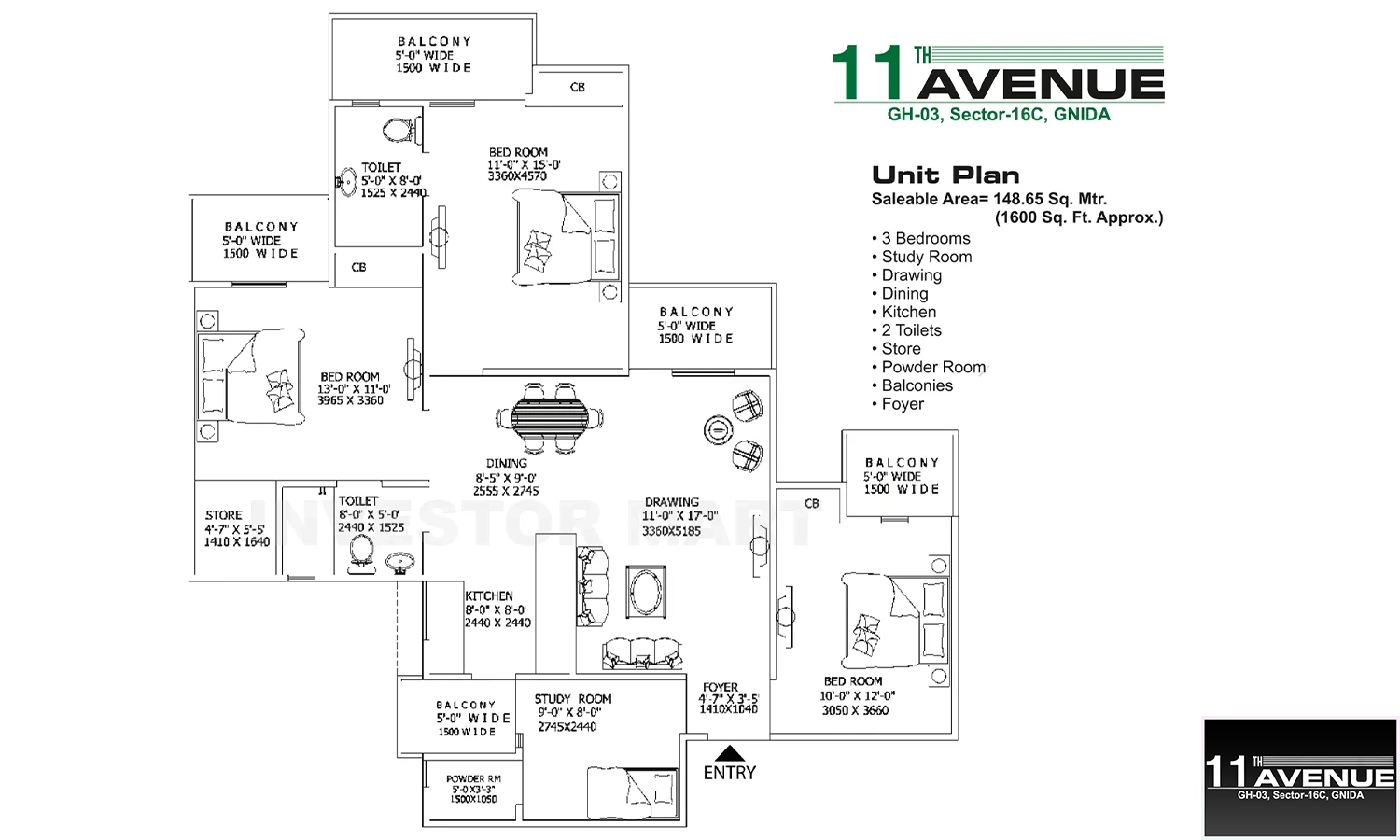 1600 Sqft