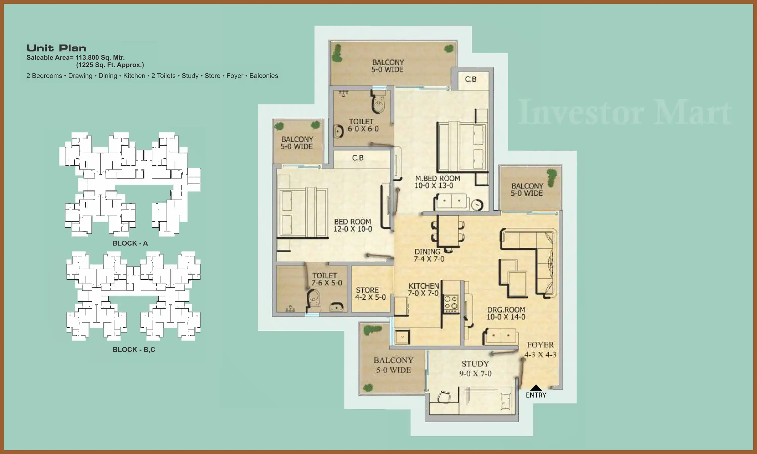1225 Sqft