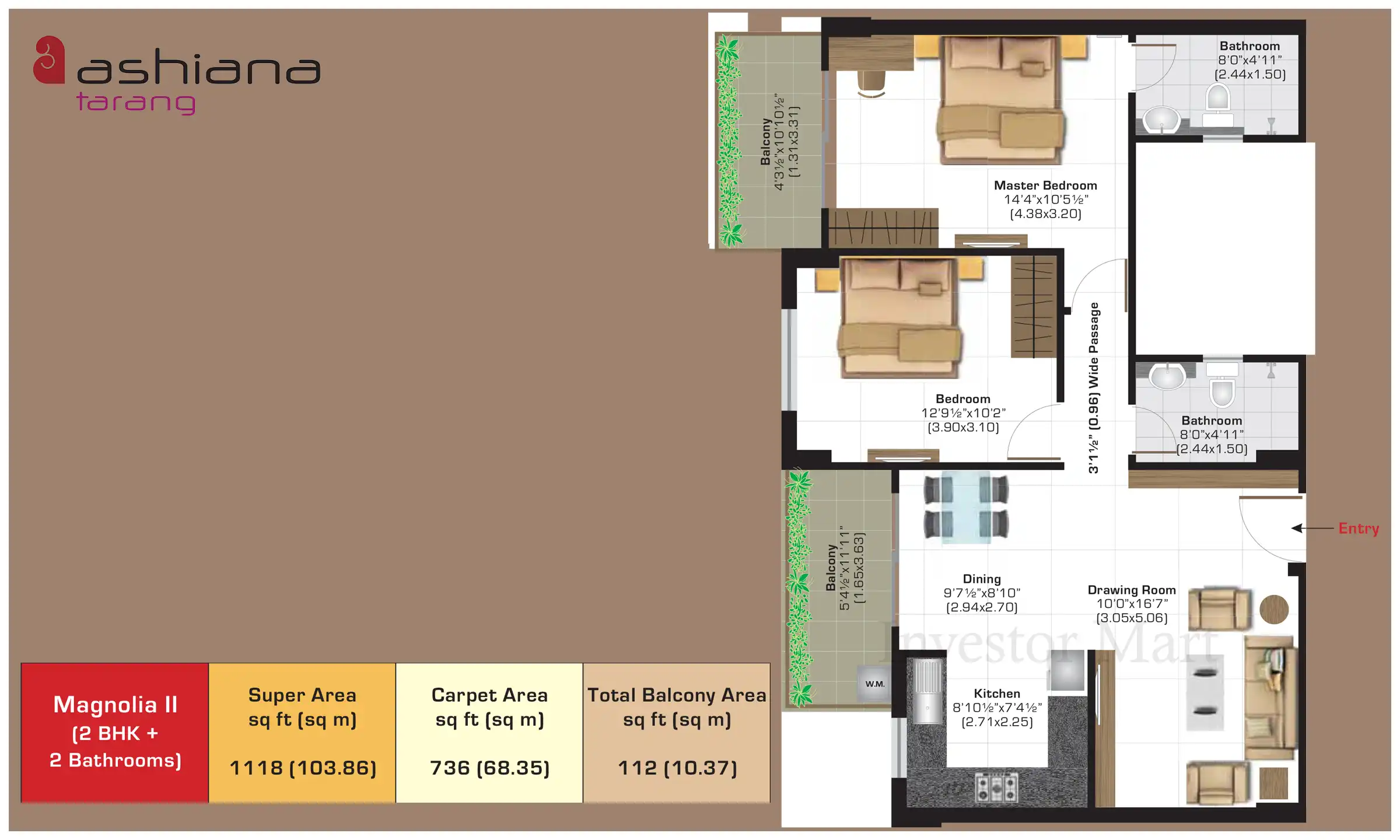 1118 Sqft