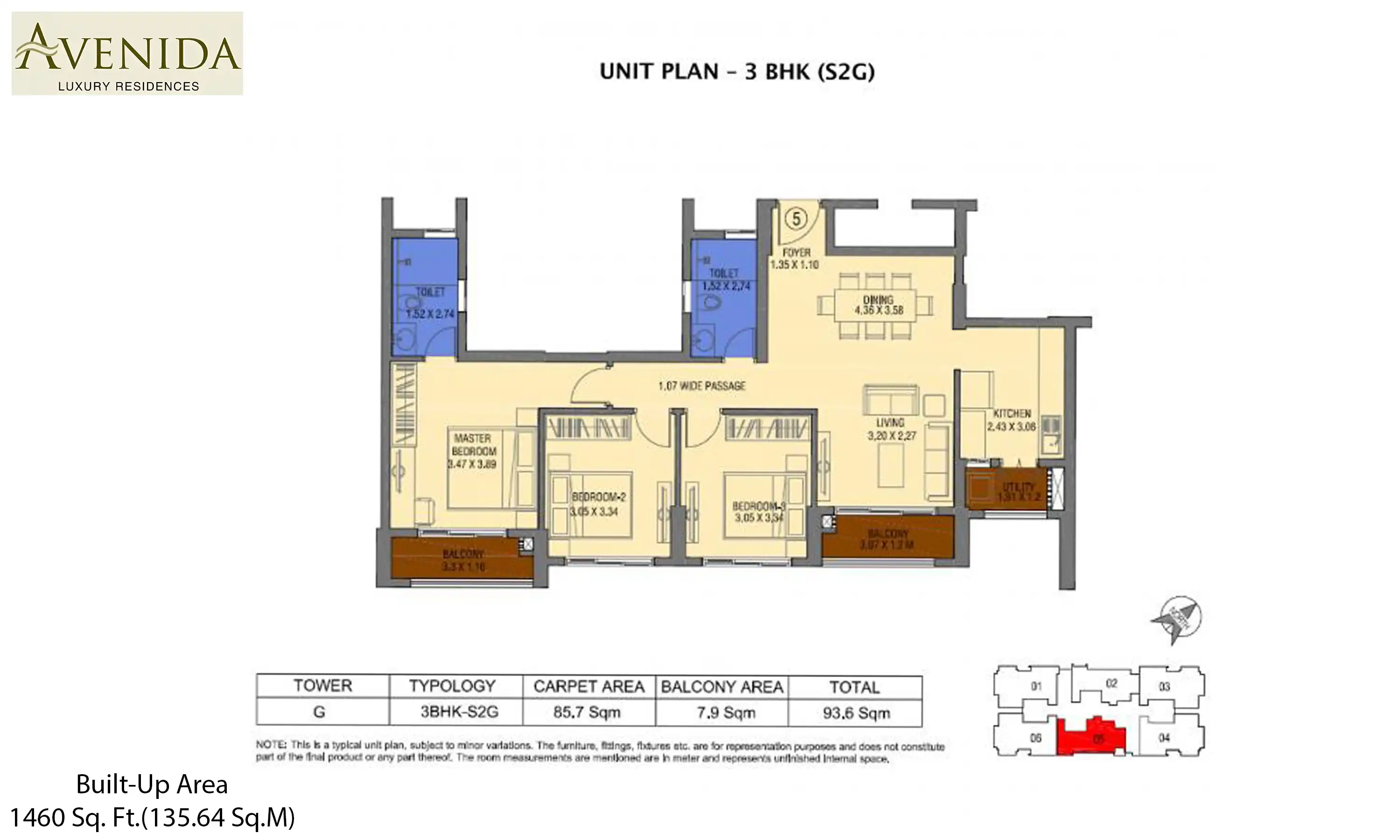 1460 Sqft