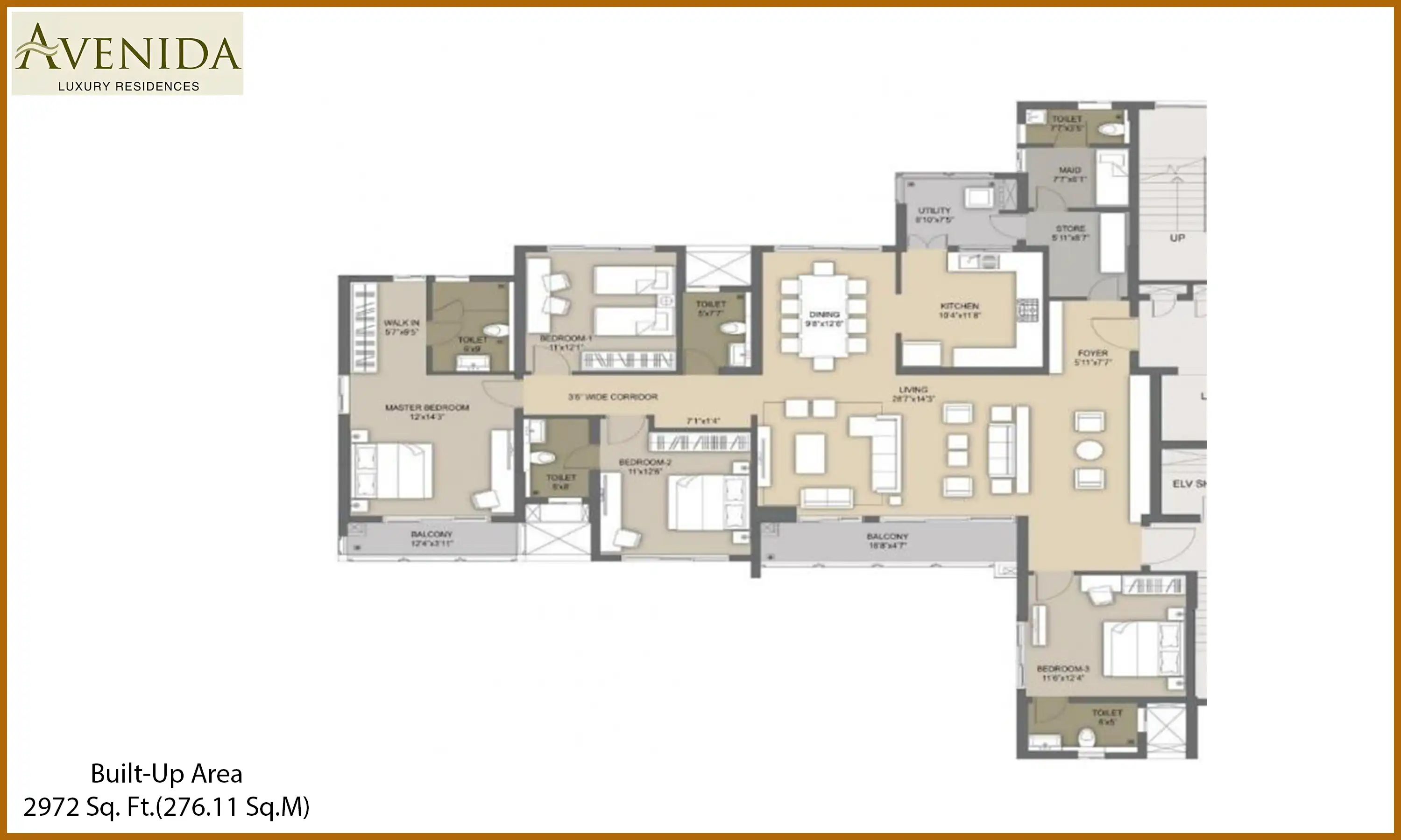 2972 Sqft