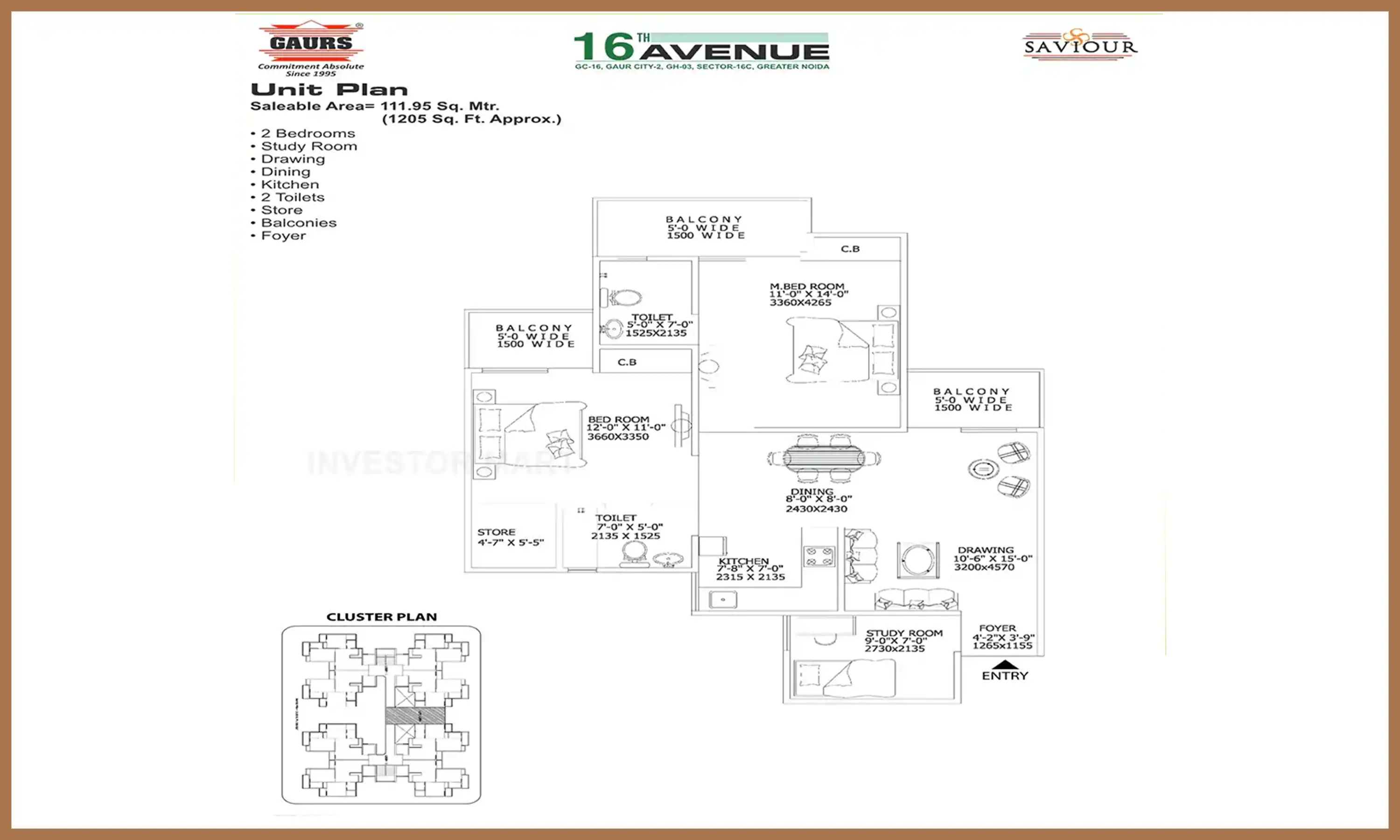 1205 Sqft