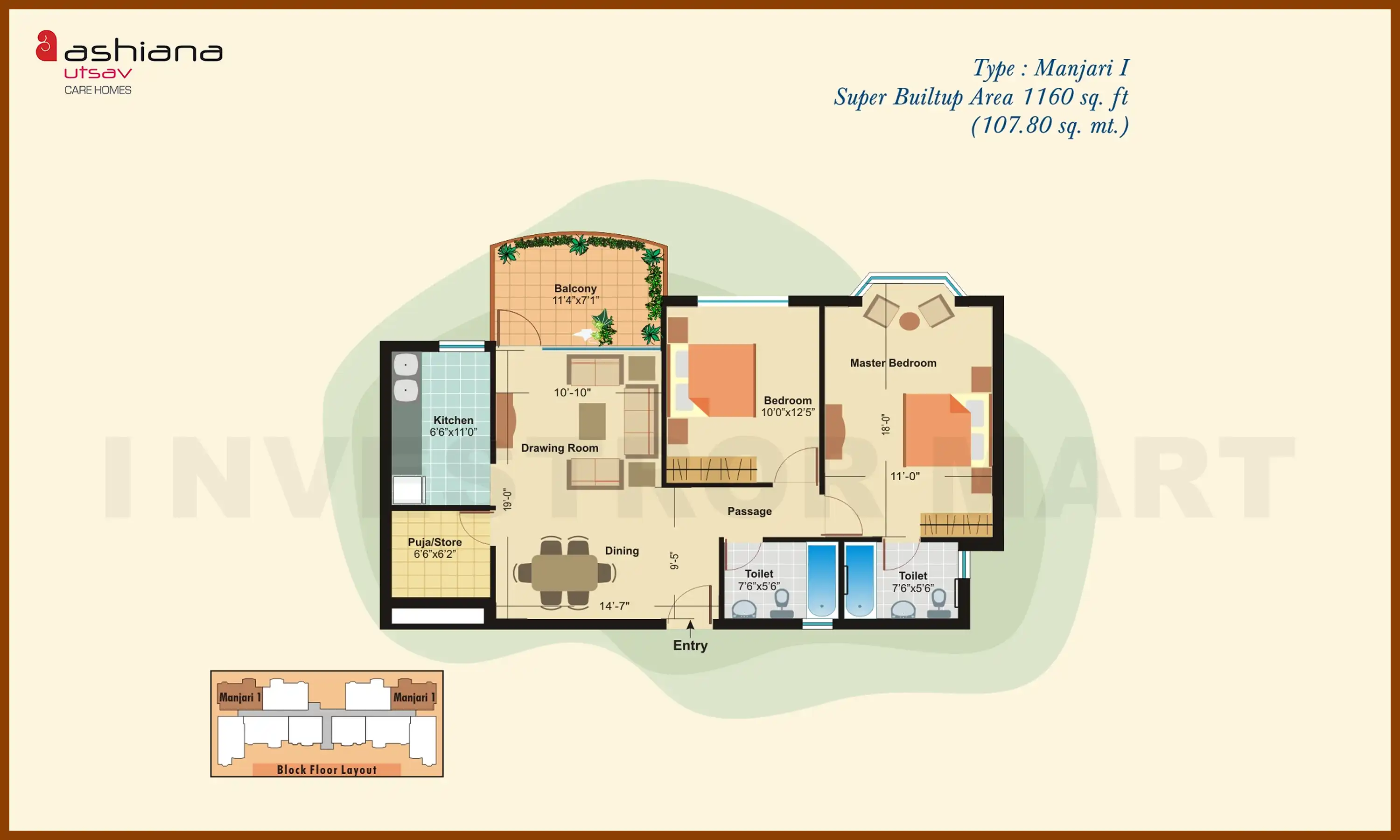 1160 Sqft