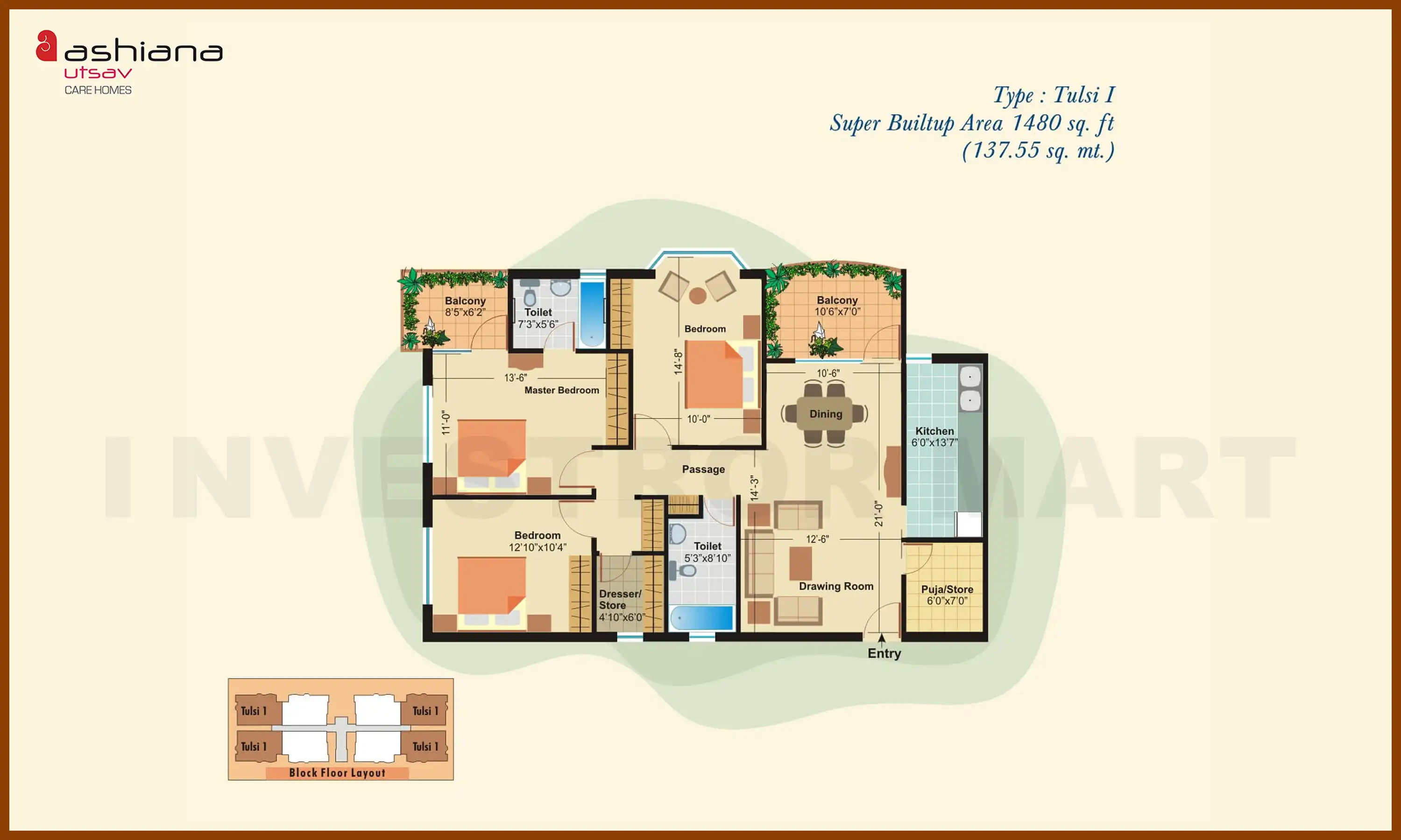1480 Sqft