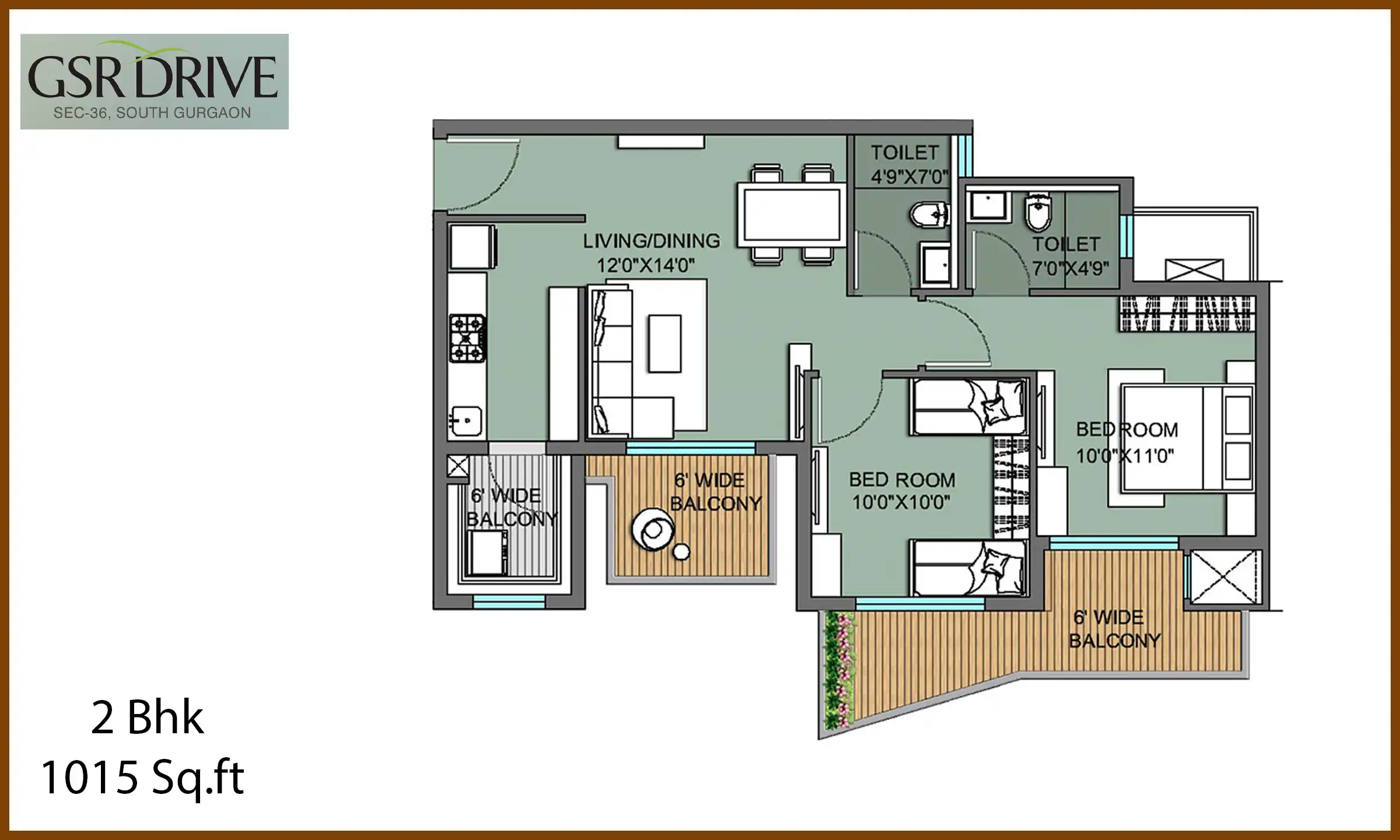 1015 Sqft