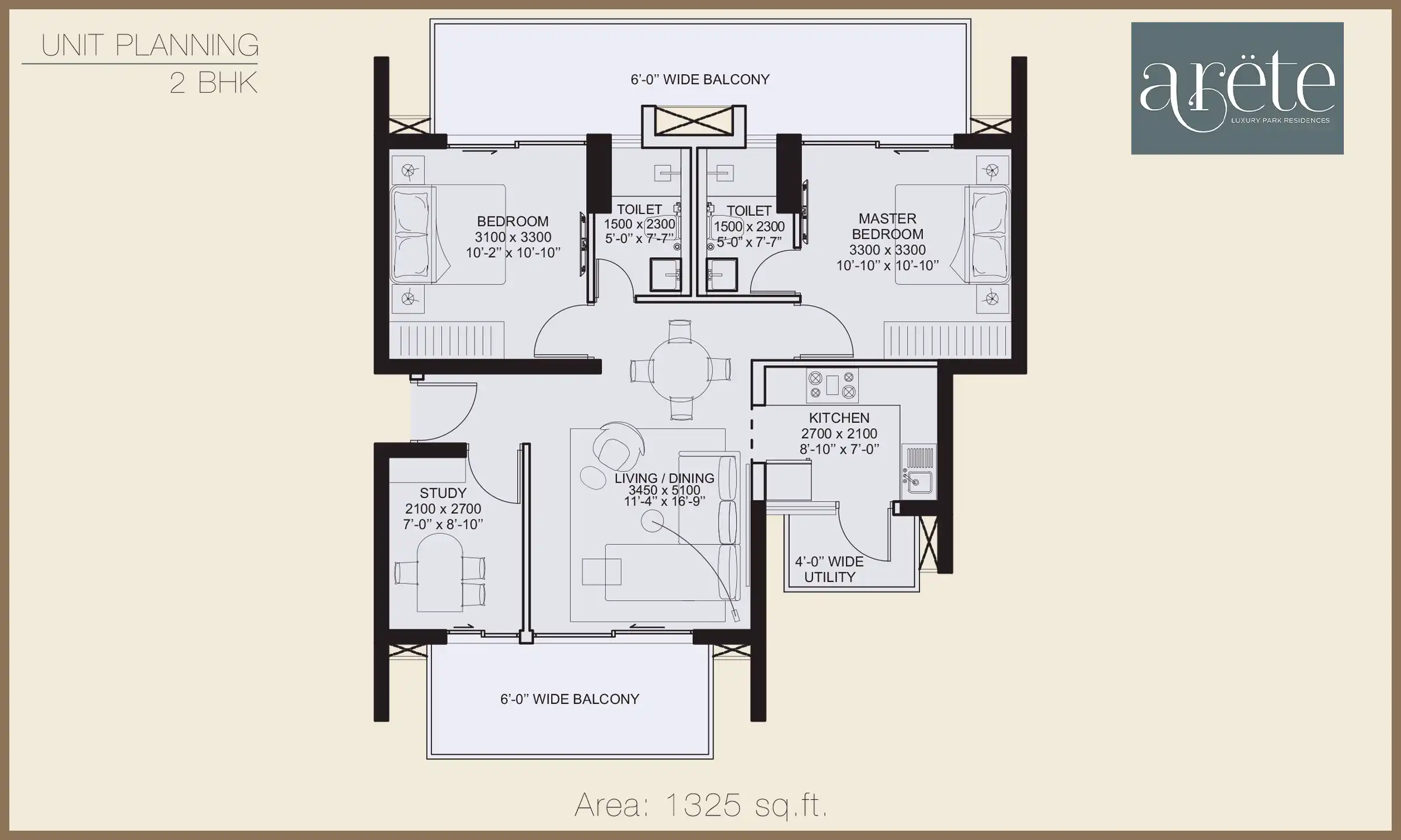 1325 Sqft