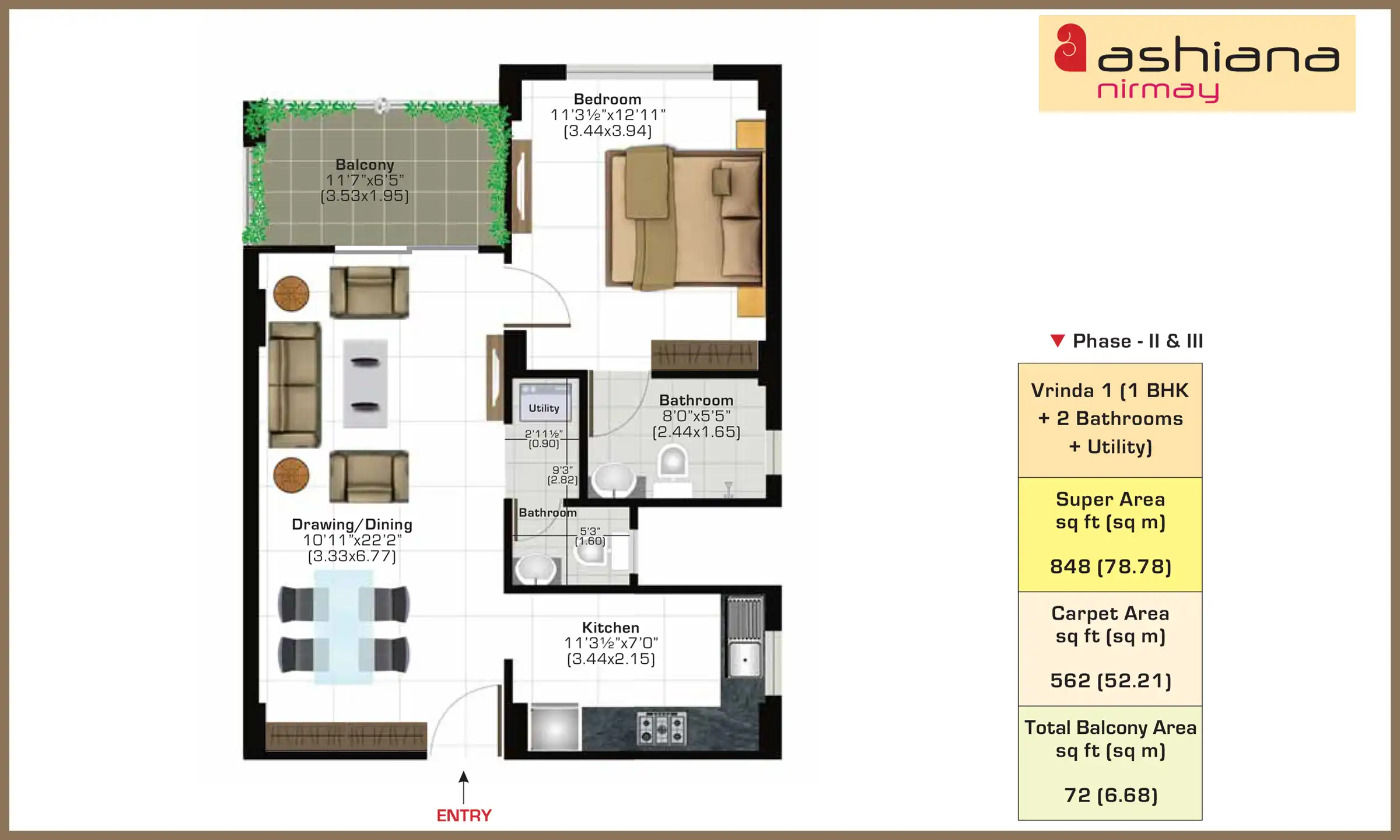 848 Sqft
