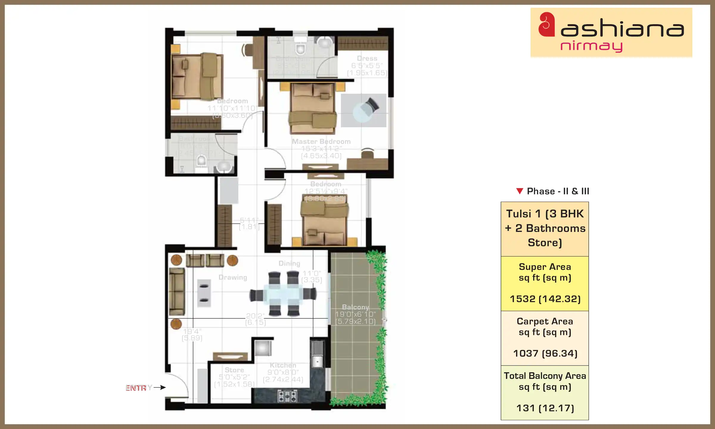 1532 Sqft