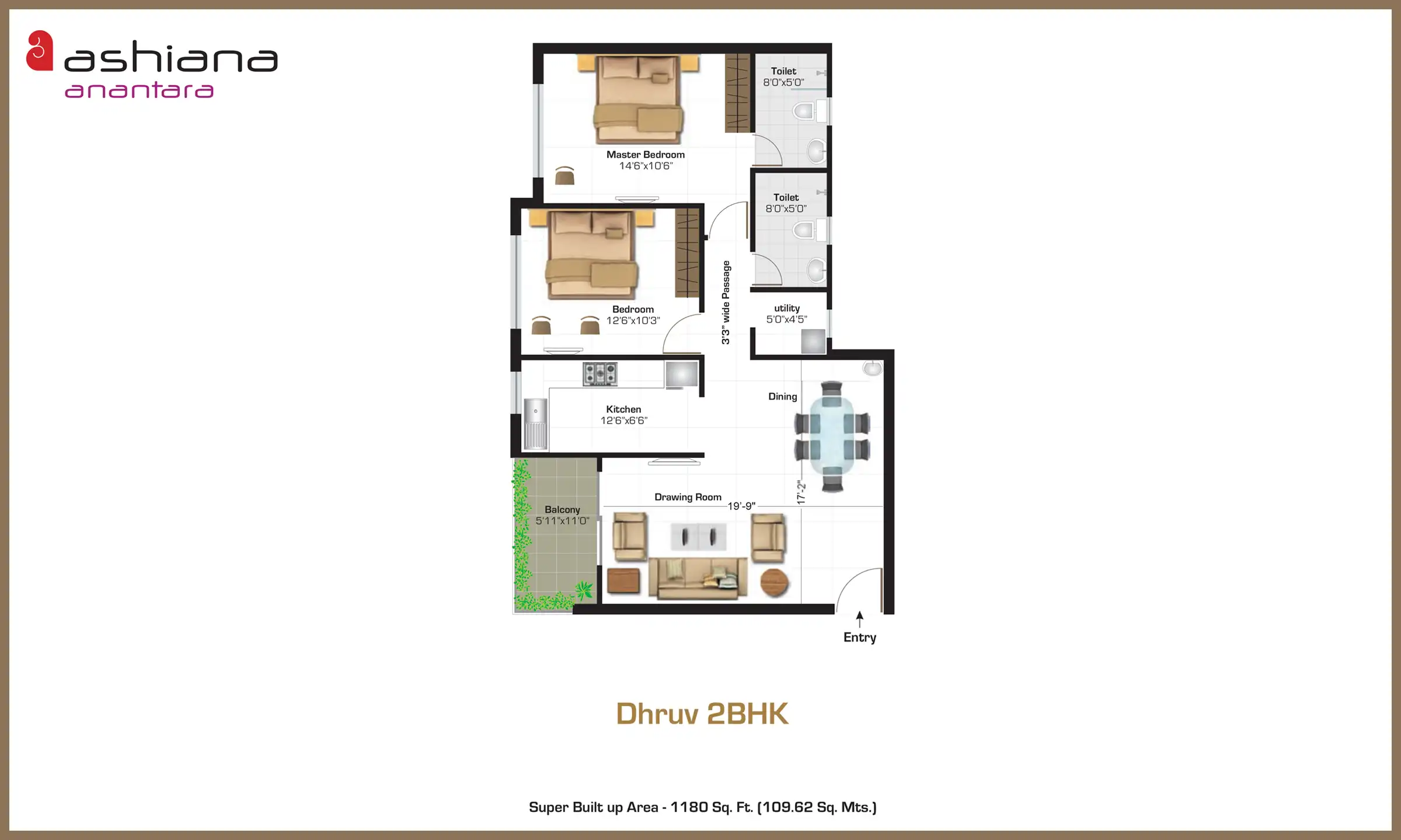 1180 Sqft