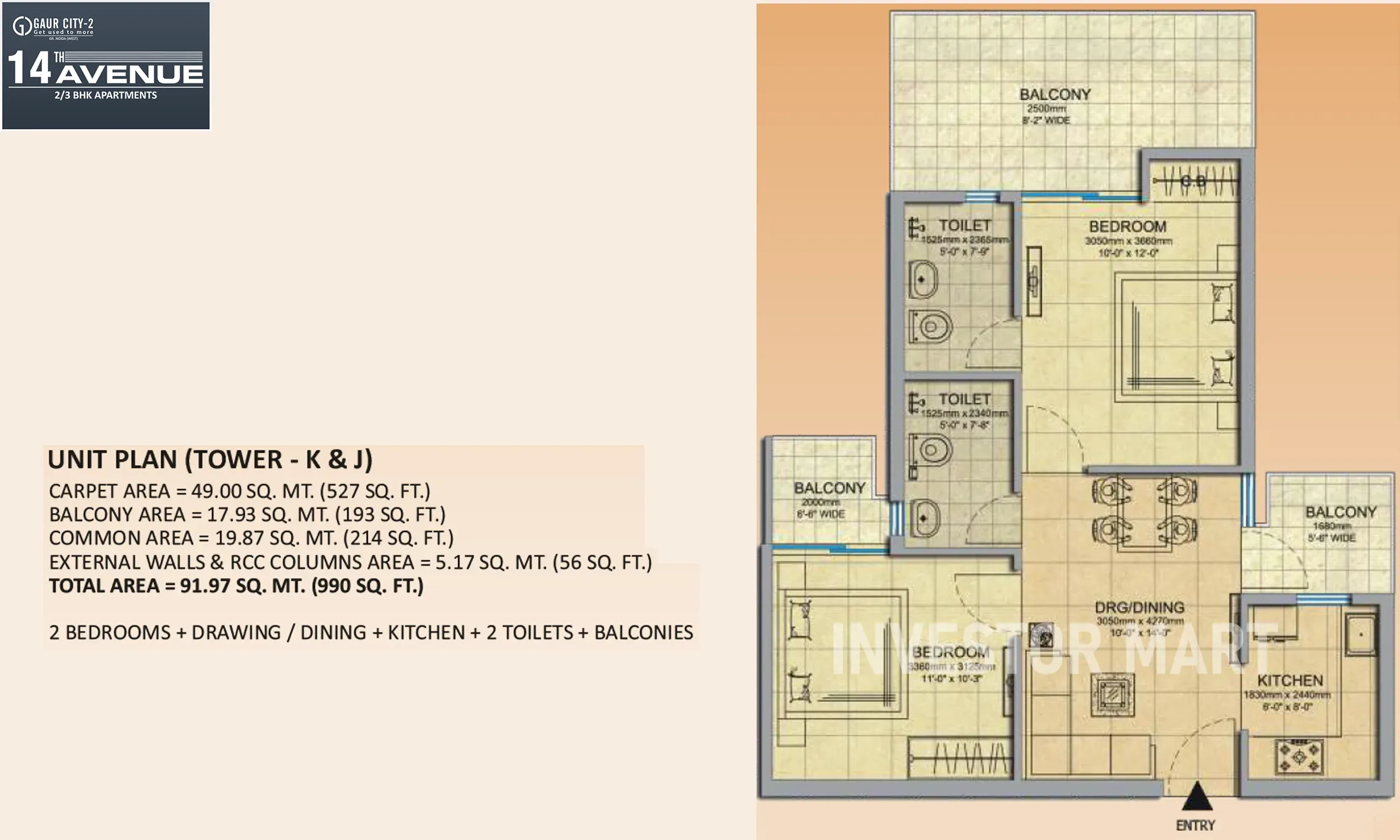 990 Sqft
