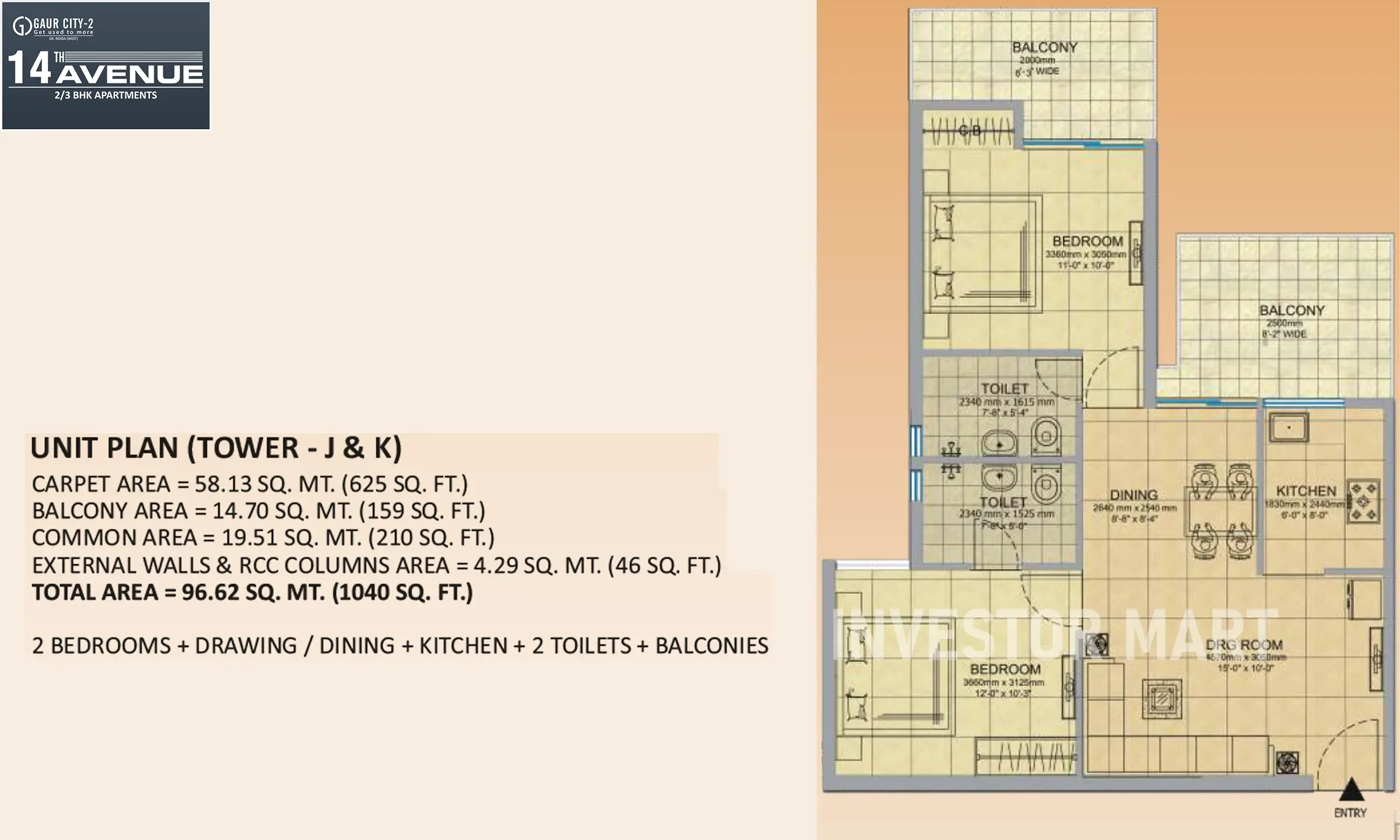 1040 Sqft