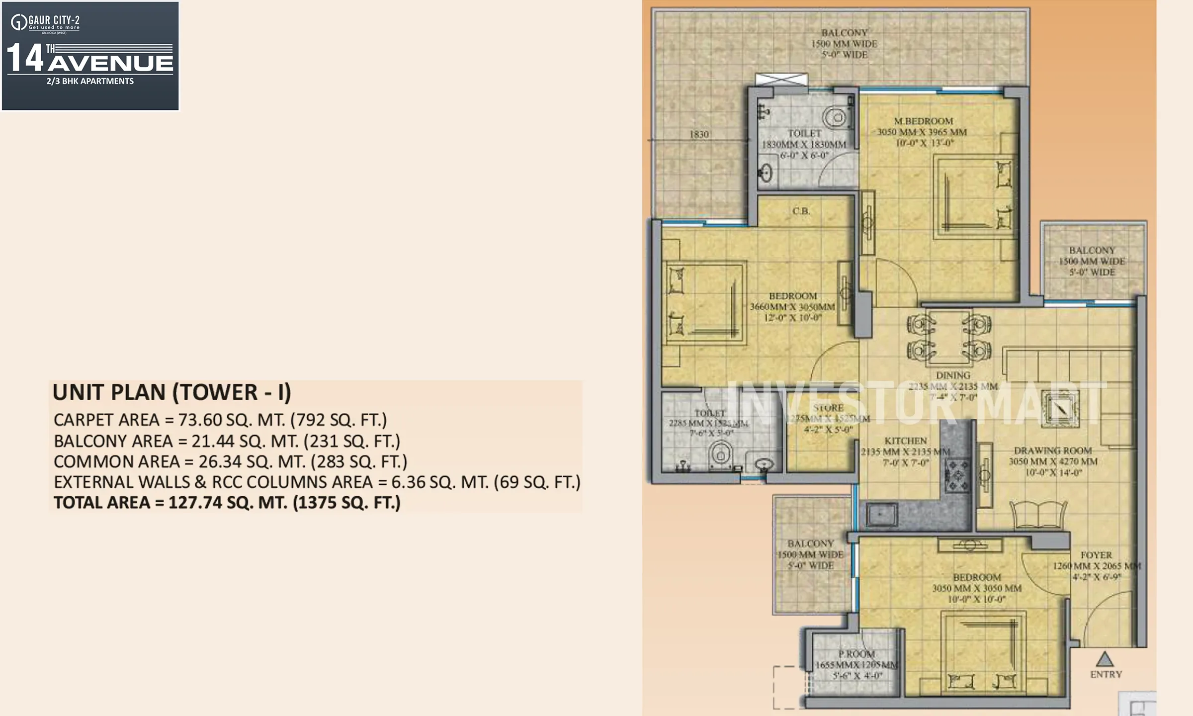 1375 Sqft